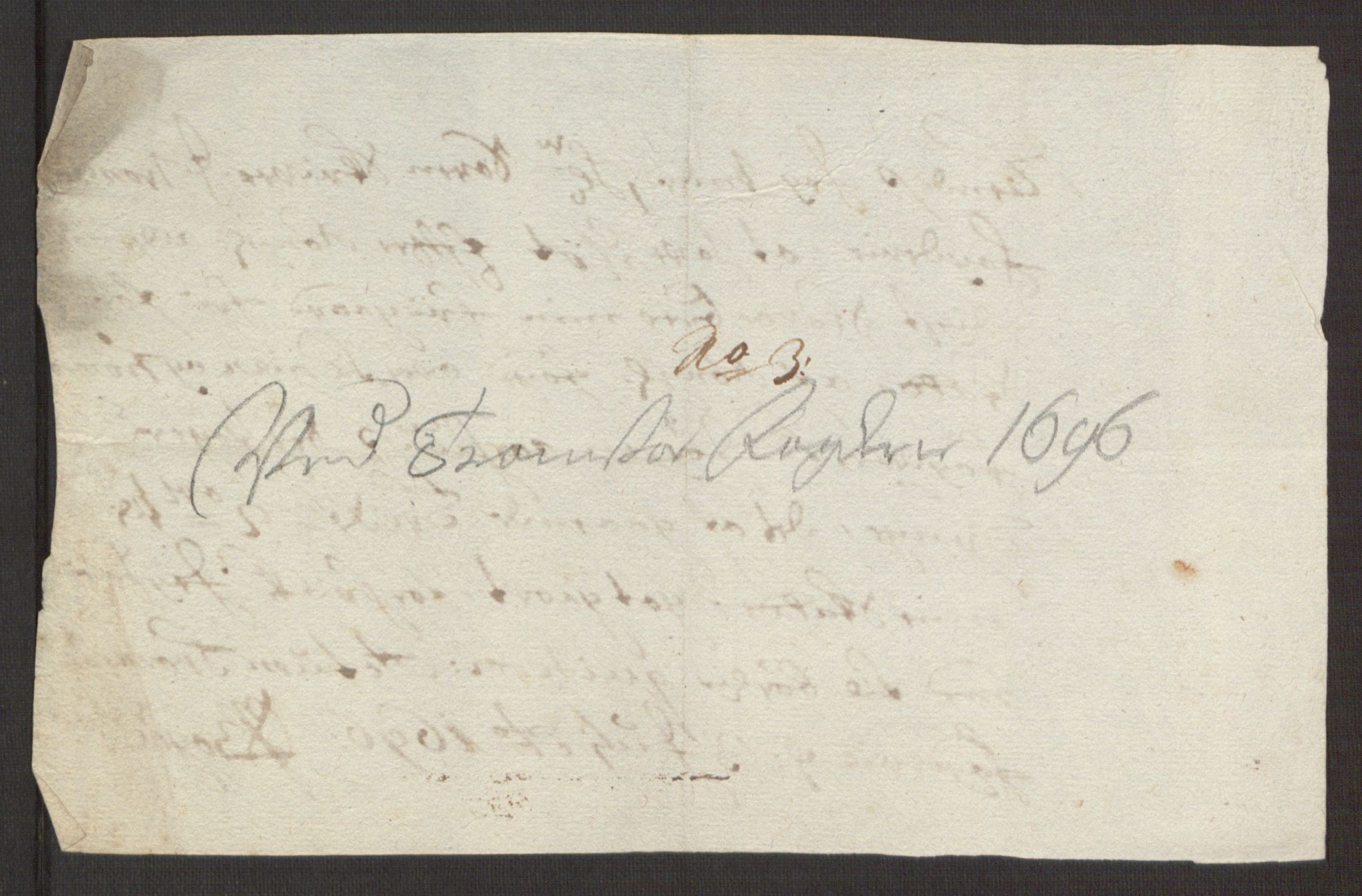 Rentekammeret inntil 1814, Reviderte regnskaper, Fogderegnskap, AV/RA-EA-4092/R68/L4753: Fogderegnskap Senja og Troms, 1694-1696, p. 353