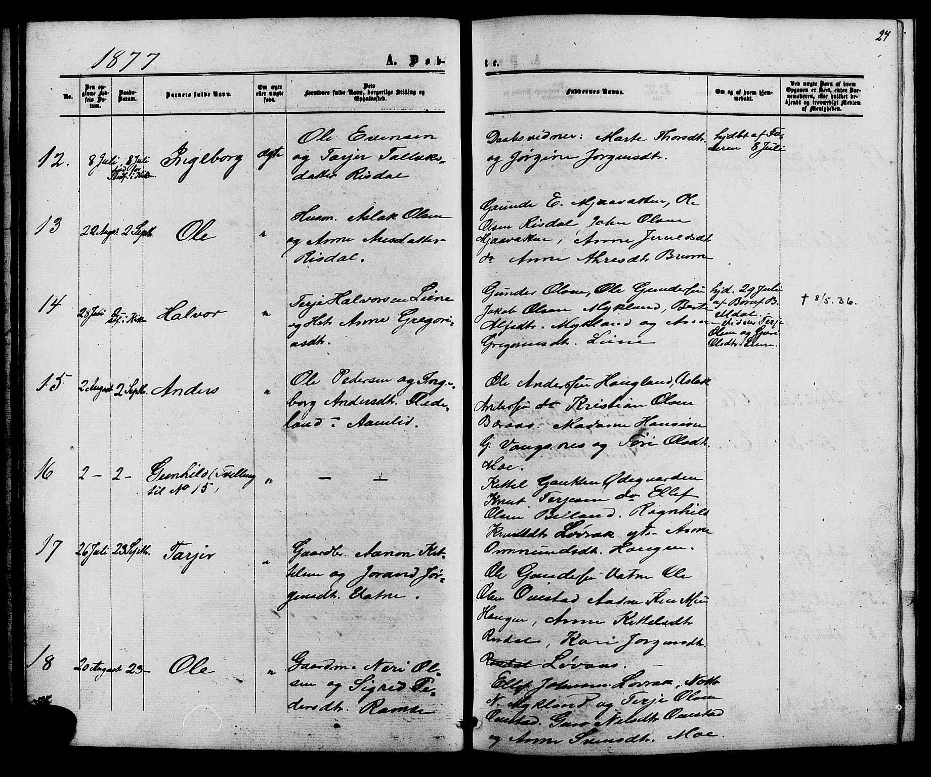 Herefoss sokneprestkontor, AV/SAK-1111-0019/F/Fb/Fbc/L0002: Parish register (copy) no. B 2, 1867-1886, p. 24