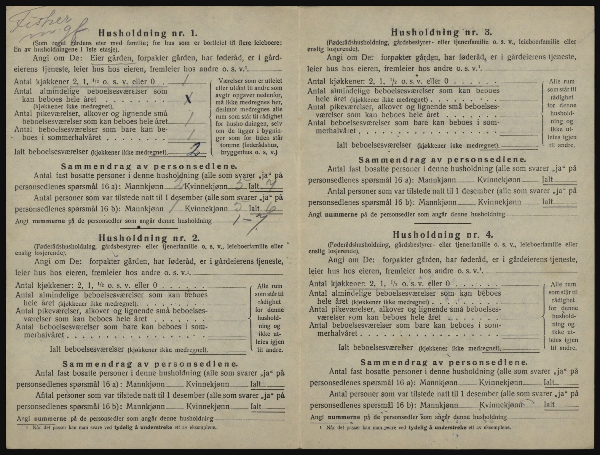 SATØ, 1920 census for Sørfjord, 1920, p. 142