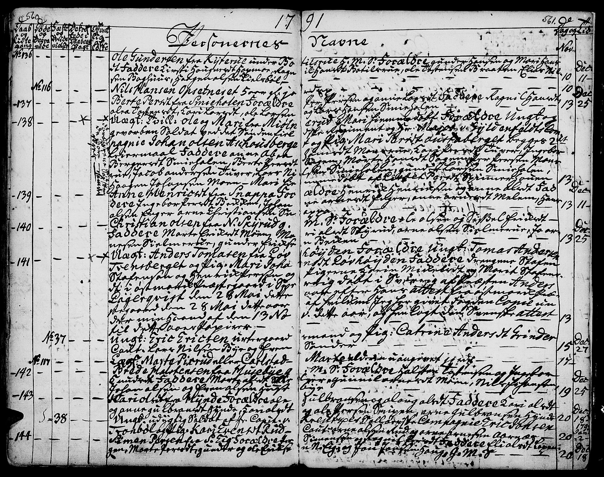 Grue prestekontor, SAH/PREST-036/H/Ha/Haa/L0003: Parish register (official) no. 3, 1774-1792, p. 560-561