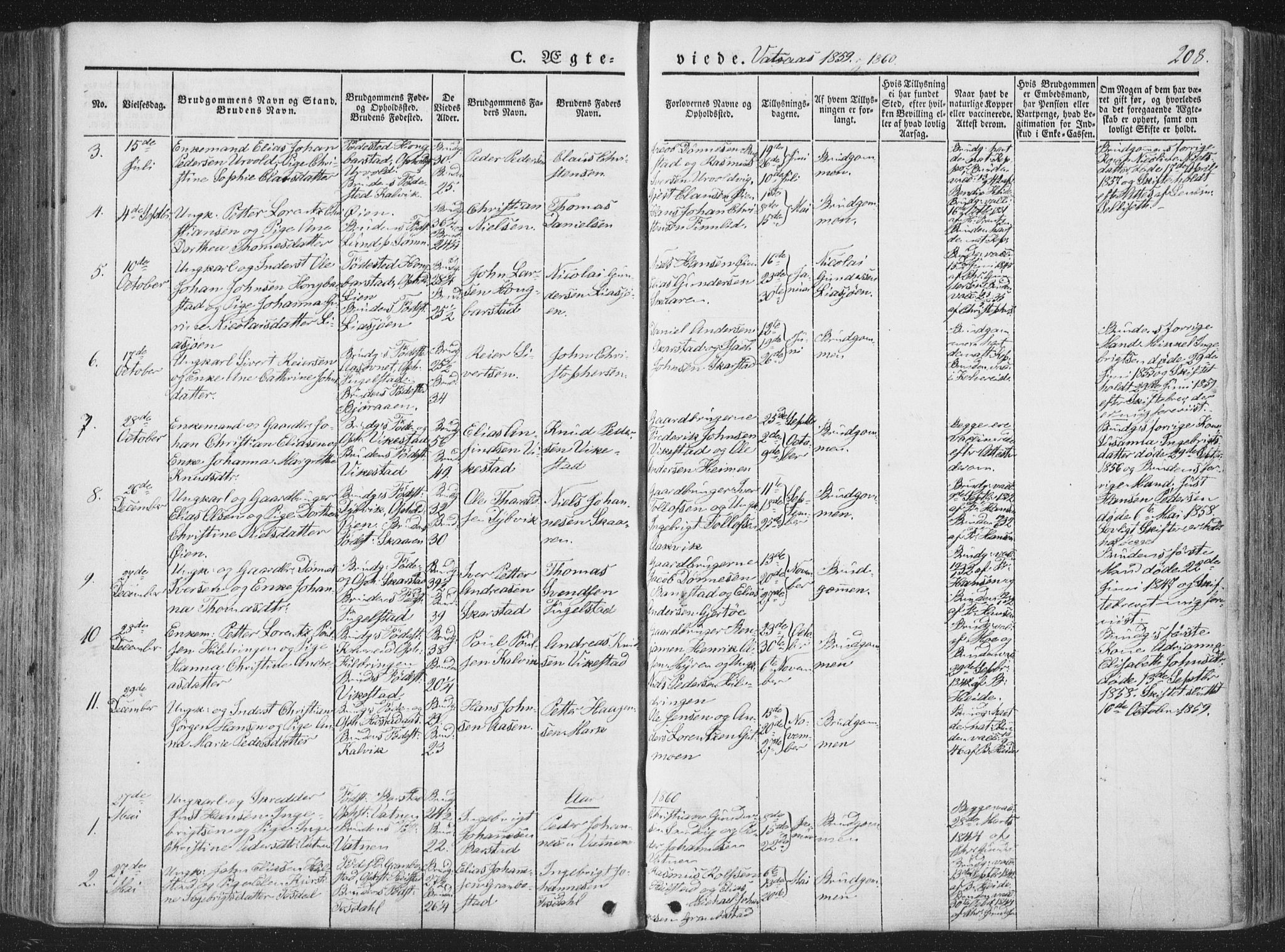 Ministerialprotokoller, klokkerbøker og fødselsregistre - Nordland, AV/SAT-A-1459/810/L0144: Parish register (official) no. 810A07 /1, 1841-1862, p. 208