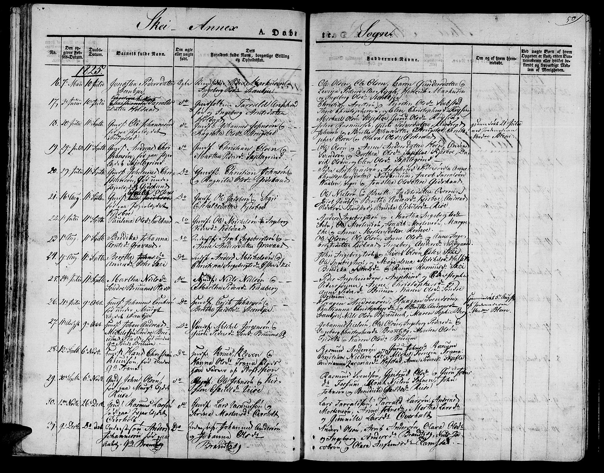 Ministerialprotokoller, klokkerbøker og fødselsregistre - Nord-Trøndelag, SAT/A-1458/735/L0336: Parish register (official) no. 735A05 /2, 1825-1835, p. 50