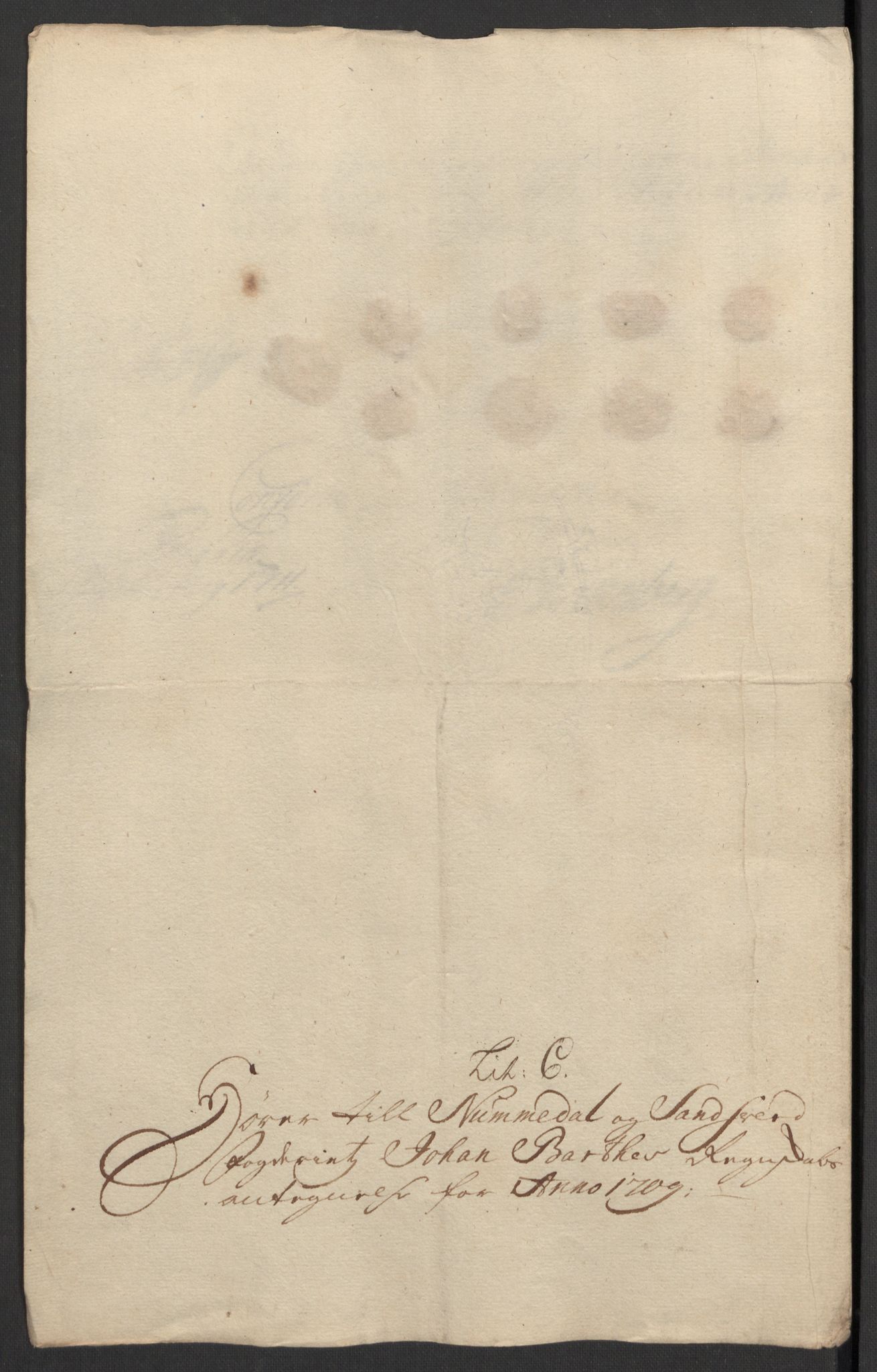 Rentekammeret inntil 1814, Reviderte regnskaper, Fogderegnskap, AV/RA-EA-4092/R24/L1585: Fogderegnskap Numedal og Sandsvær, 1709-1710, p. 132