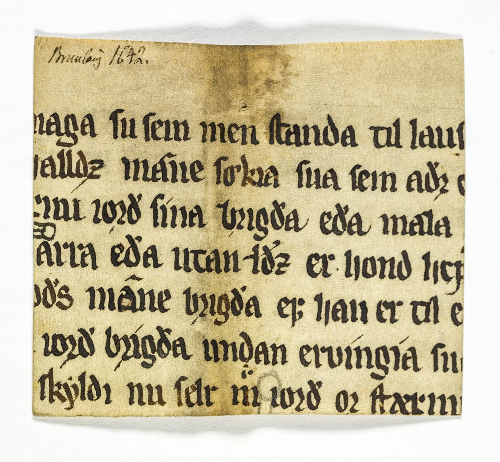 Riksarkivets diplomsamling, AV/RA-EA-5965/F26/L0003: Norrøne membranfragmenter bestand 11-30, 1100-1536, p. 98