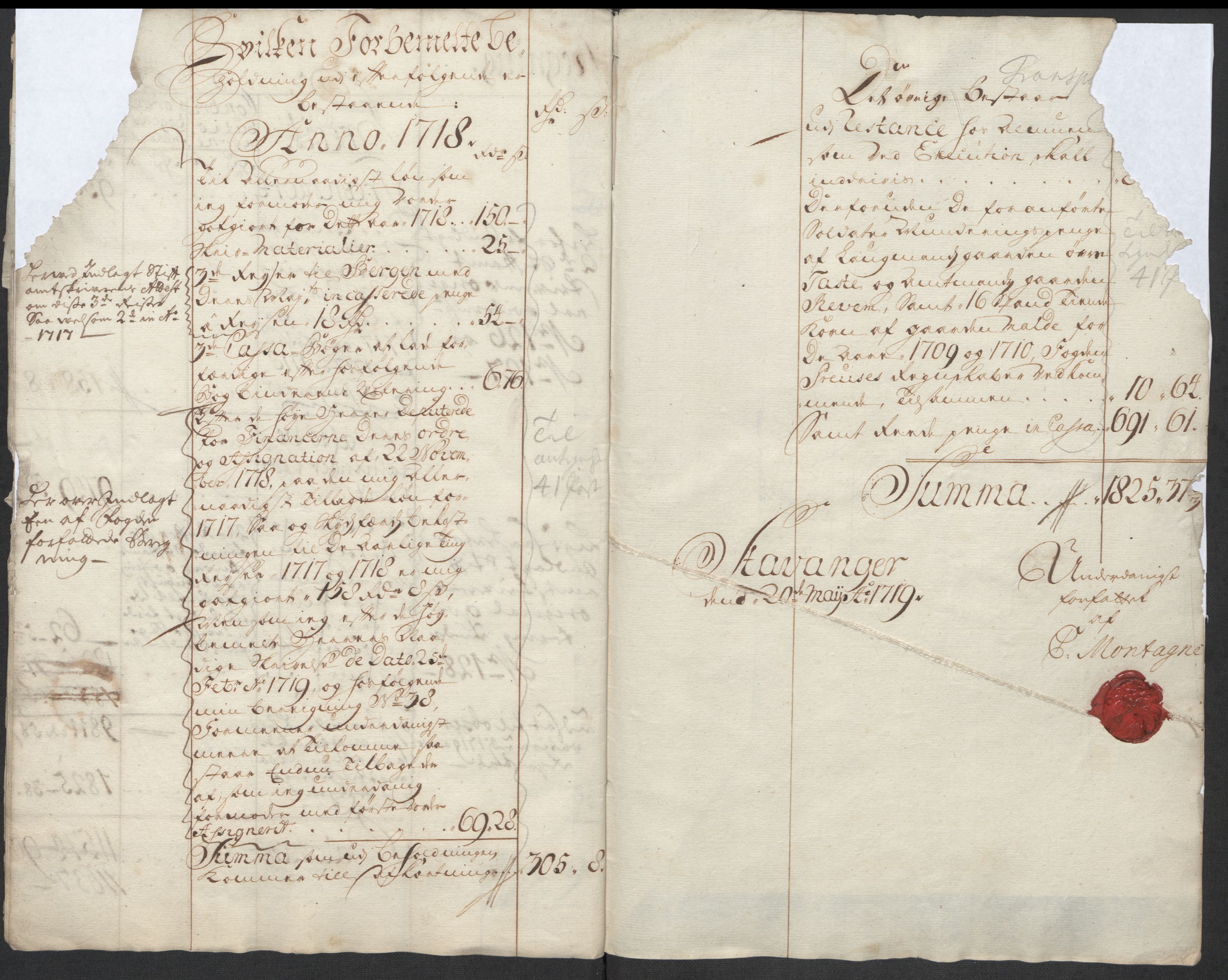 Rentekammeret inntil 1814, Reviderte regnskaper, Fogderegnskap, AV/RA-EA-4092/R46/L2743: Fogderegnskap Jæren og Dalane, 1718, p. 13