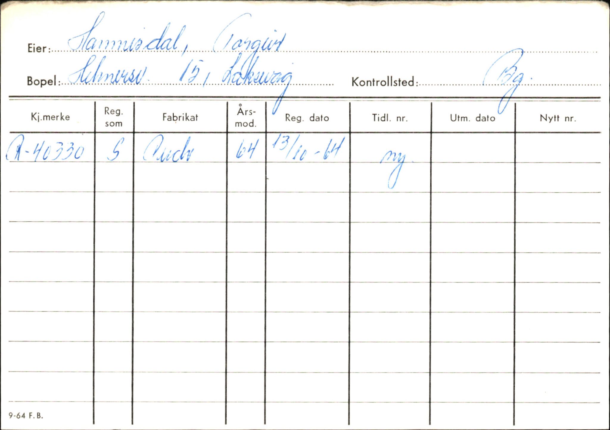 Statens vegvesen, Hordaland vegkontor, SAB/A-5201/2/Ha/L0018: R-eierkort H, 1920-1971, p. 861