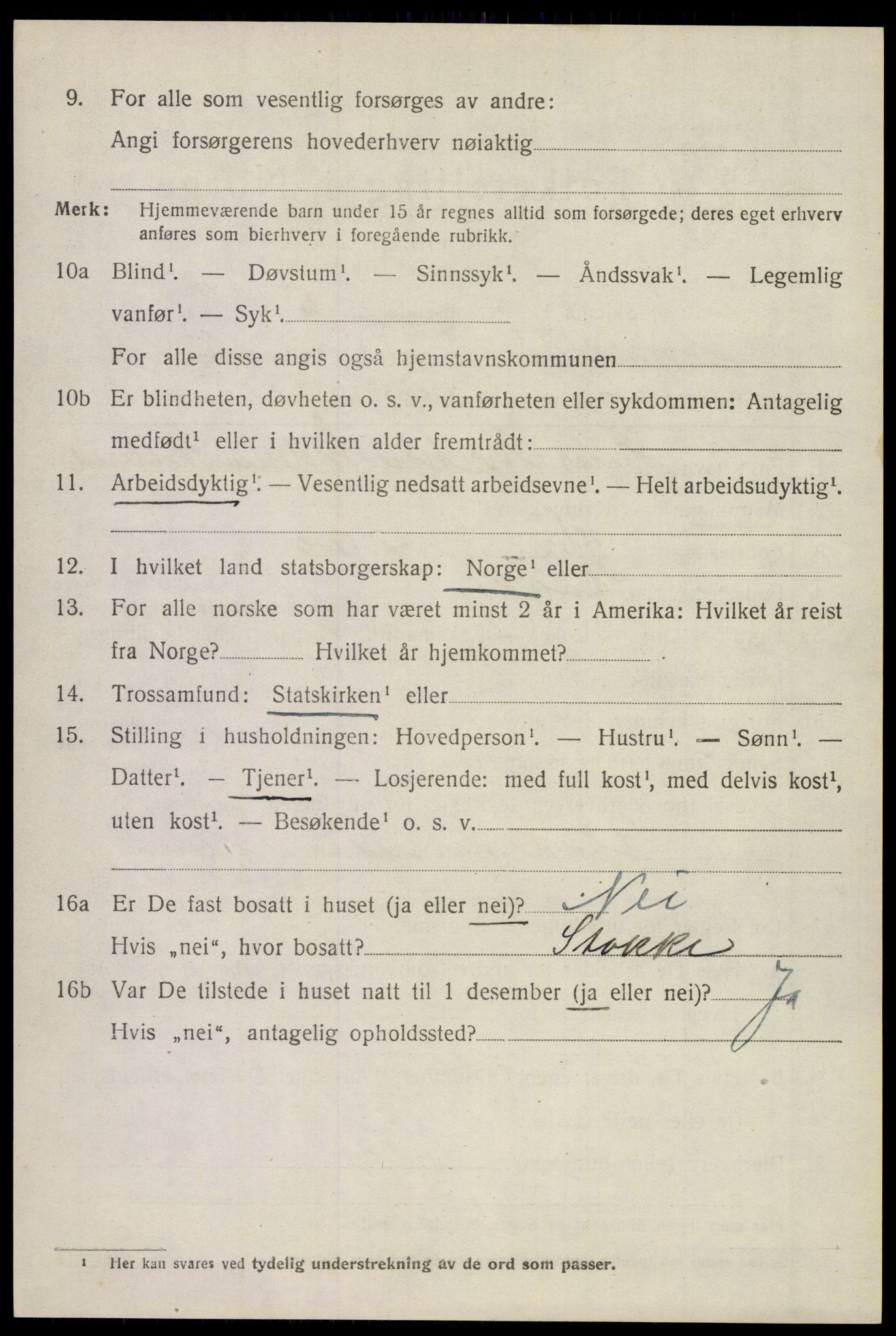 SAKO, 1920 census for Andebu, 1920, p. 2597