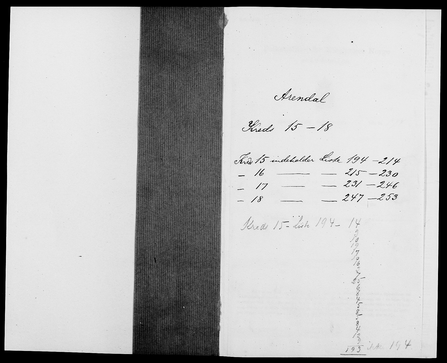 SAK, 1875 census for 0903P Arendal, 1875, p. 457
