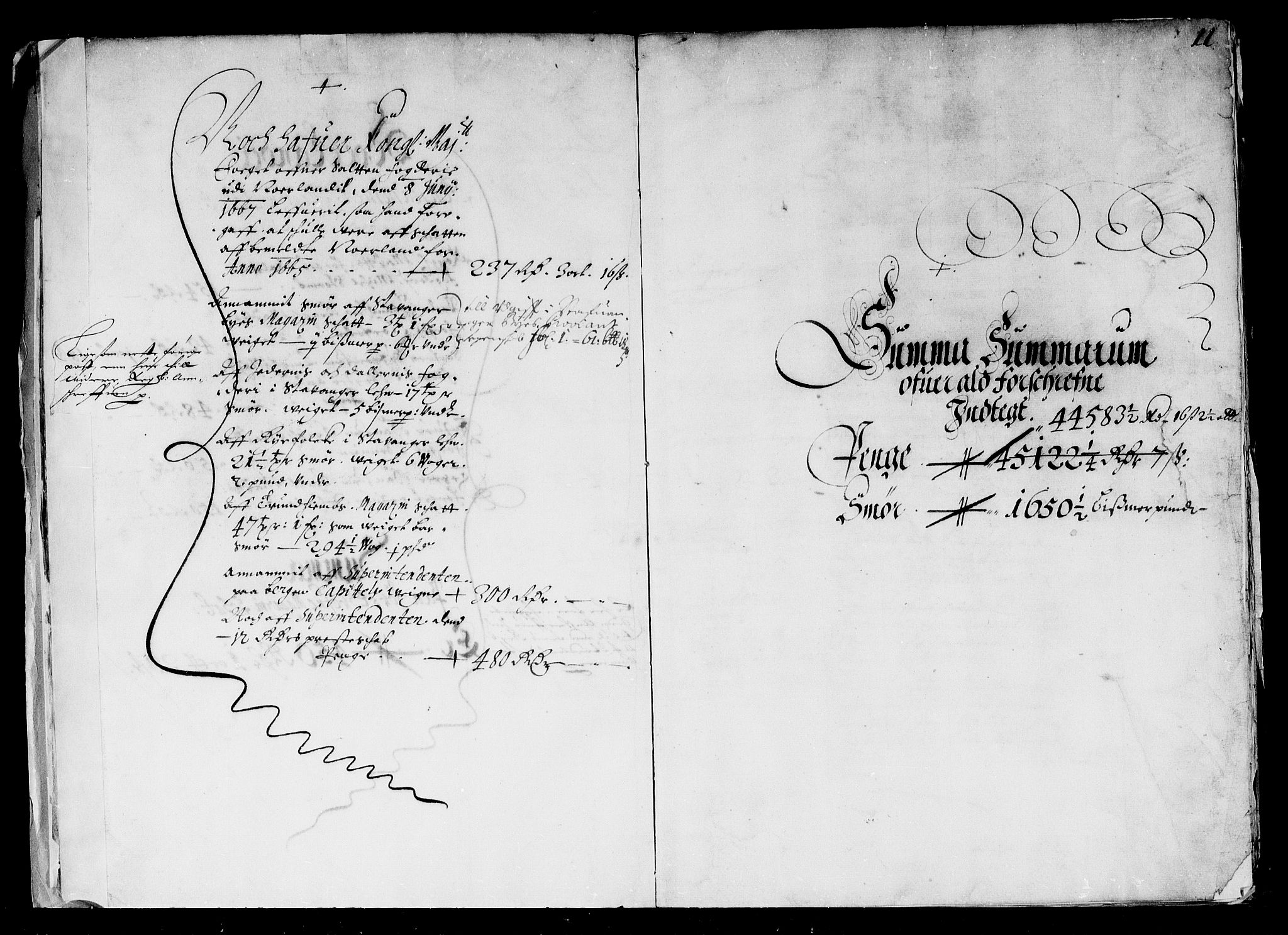 Rentekammeret inntil 1814, Reviderte regnskaper, Stiftamtstueregnskaper, Bergen stiftamt, AV/RA-EA-6043/R/Rc/L0019: Bergen stiftamt, 1665-1666