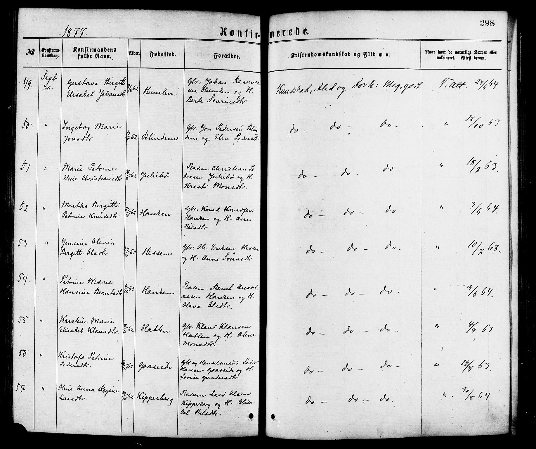 Ministerialprotokoller, klokkerbøker og fødselsregistre - Møre og Romsdal, AV/SAT-A-1454/528/L0400: Parish register (official) no. 528A11, 1871-1879, p. 298