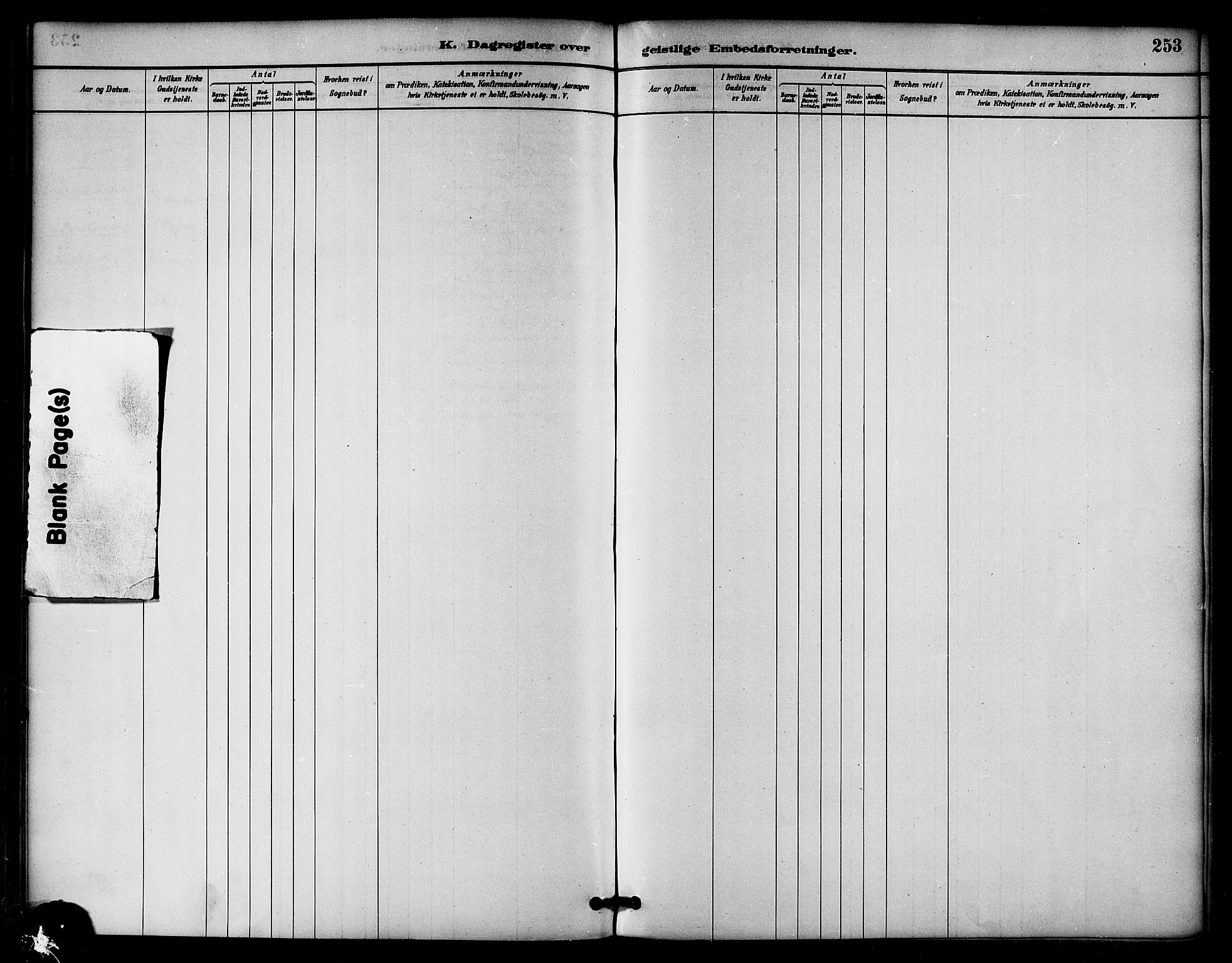 Ministerialprotokoller, klokkerbøker og fødselsregistre - Nord-Trøndelag, AV/SAT-A-1458/764/L0555: Parish register (official) no. 764A10, 1881-1896, p. 253