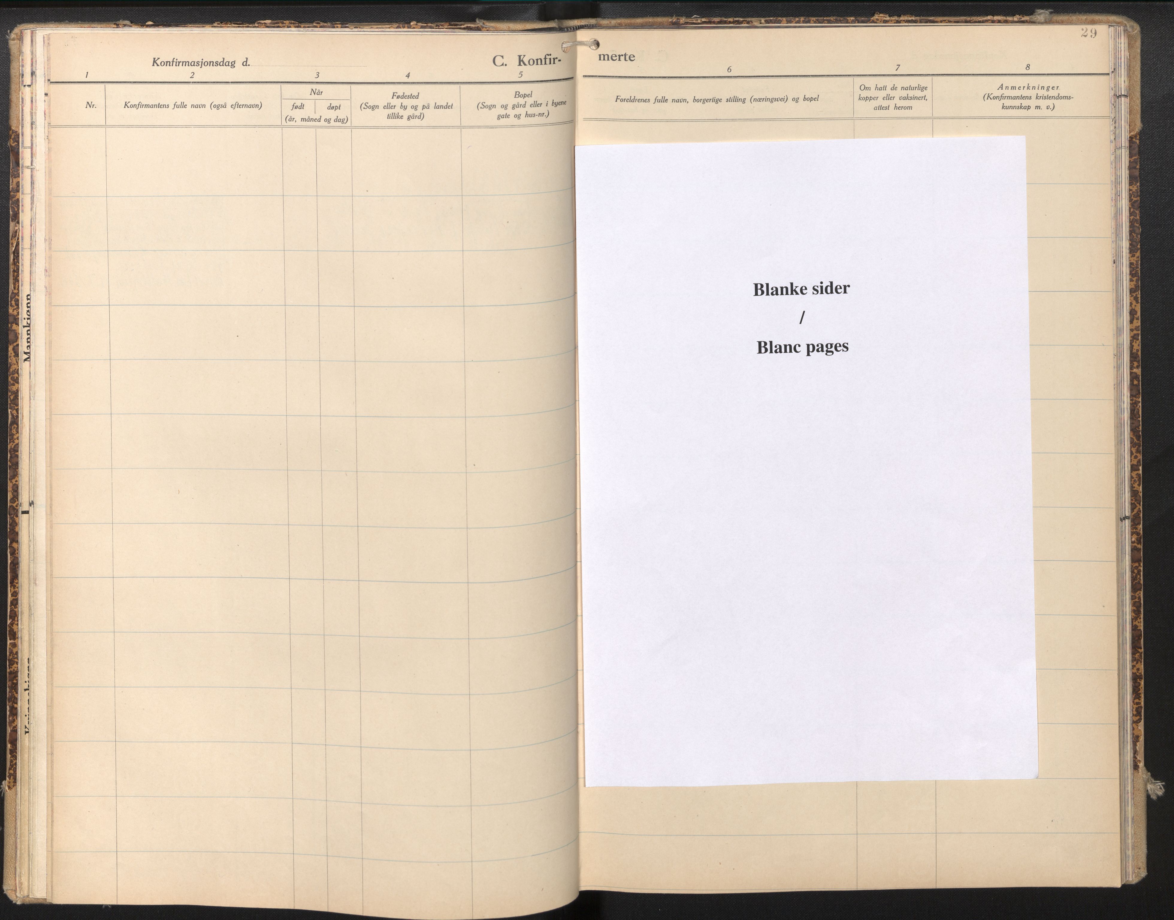 Den norske sjømannsmisjon i utlandet/Genova, SAB/SAB/PA-0112/H/Ha/L0001: Parish register (official) no. A 1, 1948-1980, p. 28b-29a