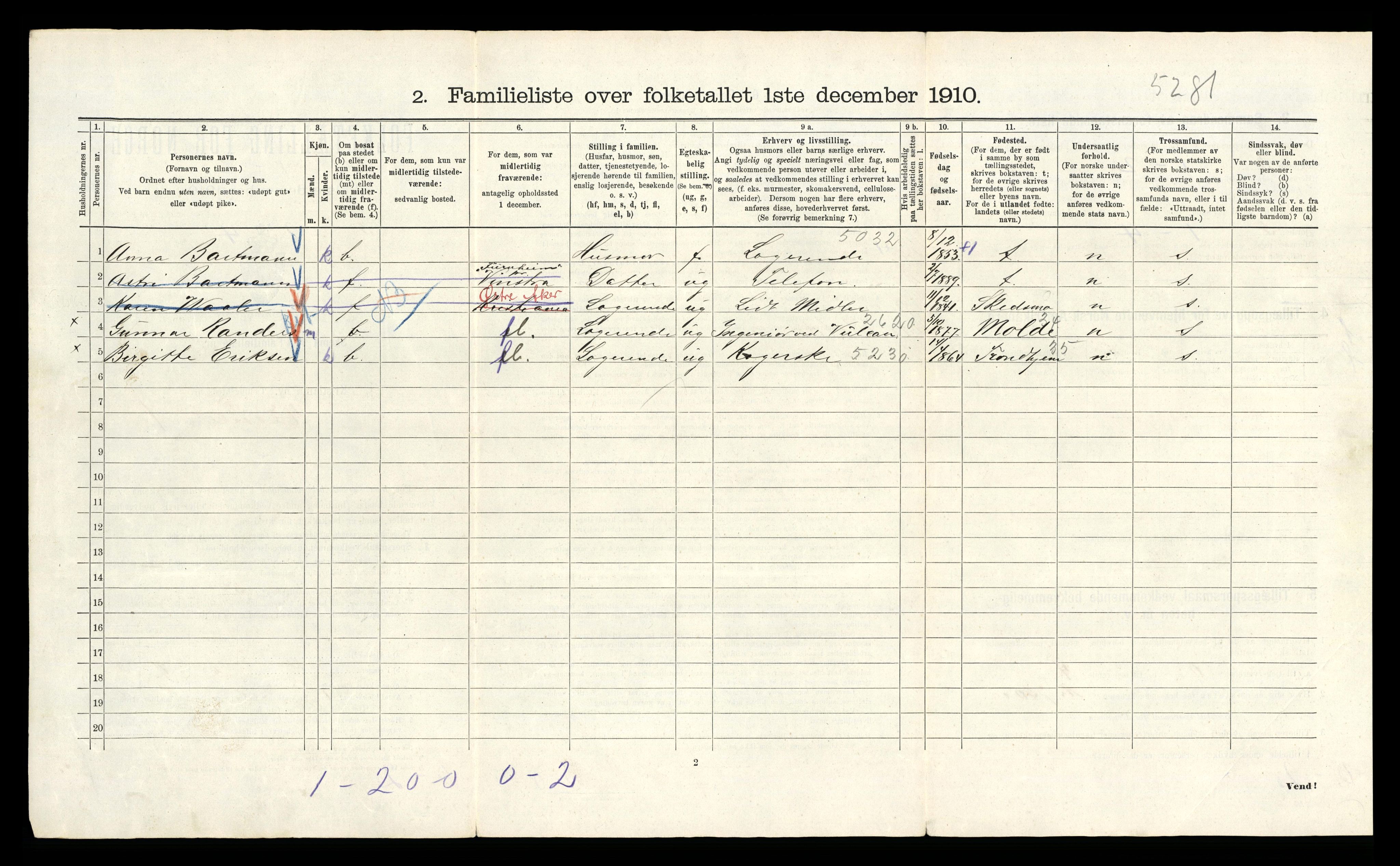 RA, 1910 census for Kristiania, 1910, p. 122944