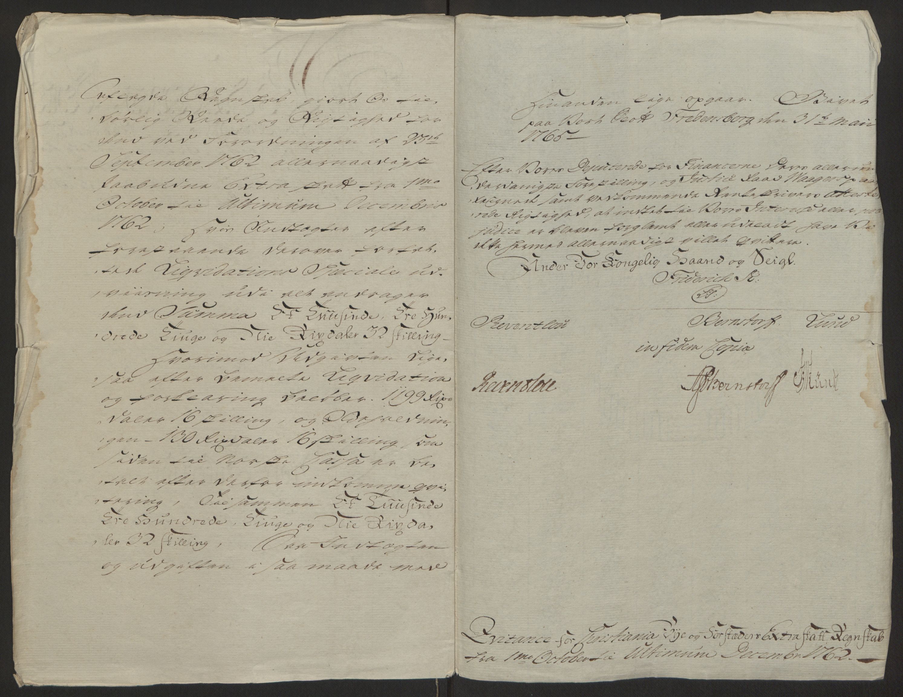 Rentekammeret inntil 1814, Reviderte regnskaper, Byregnskaper, AV/RA-EA-4066/R/Re/L0071/0001: [E13] Kontribusjonsregnskap / Ekstraskatt, 1762, p. 12