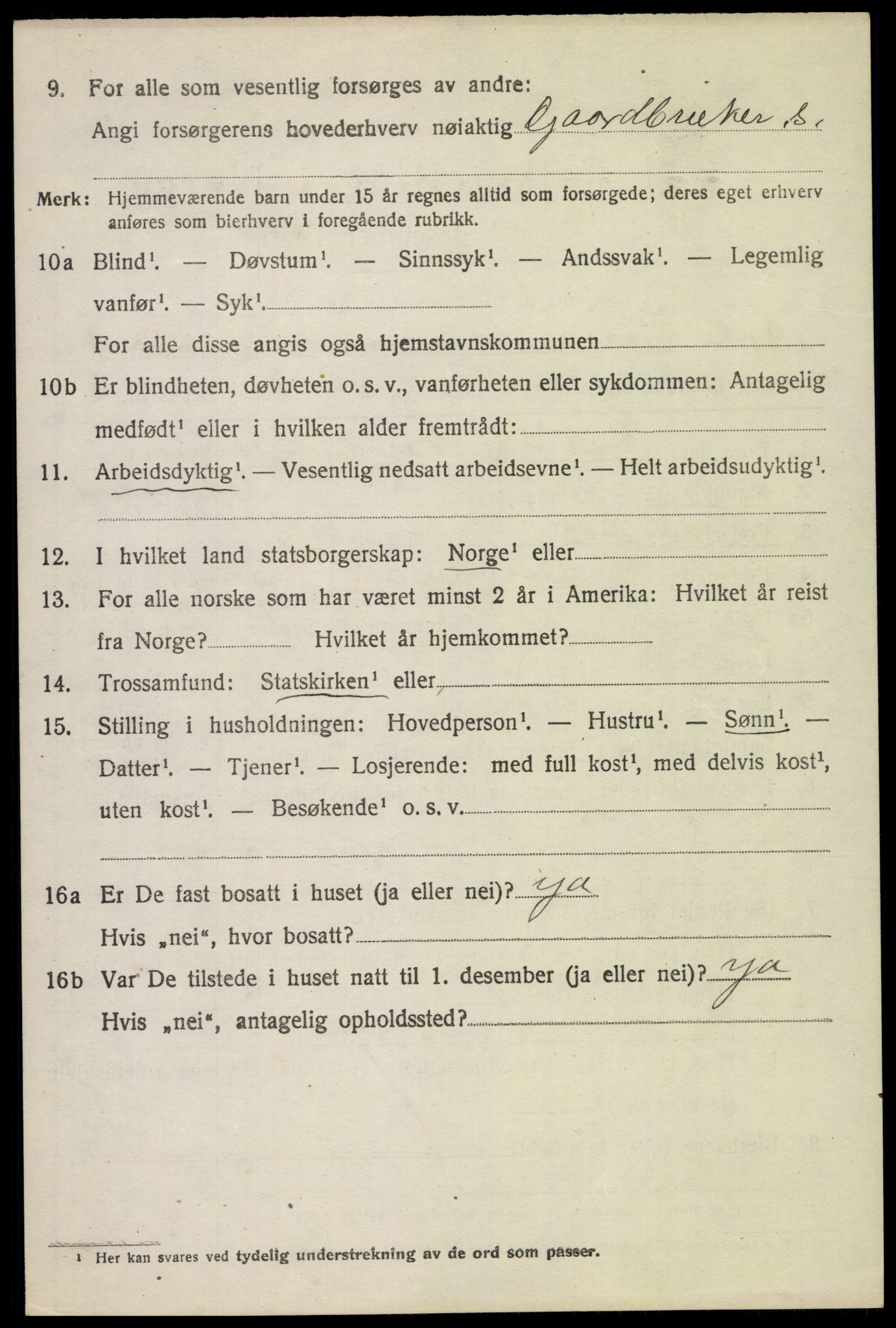 SAH, 1920 census for Lunner, 1920, p. 1736