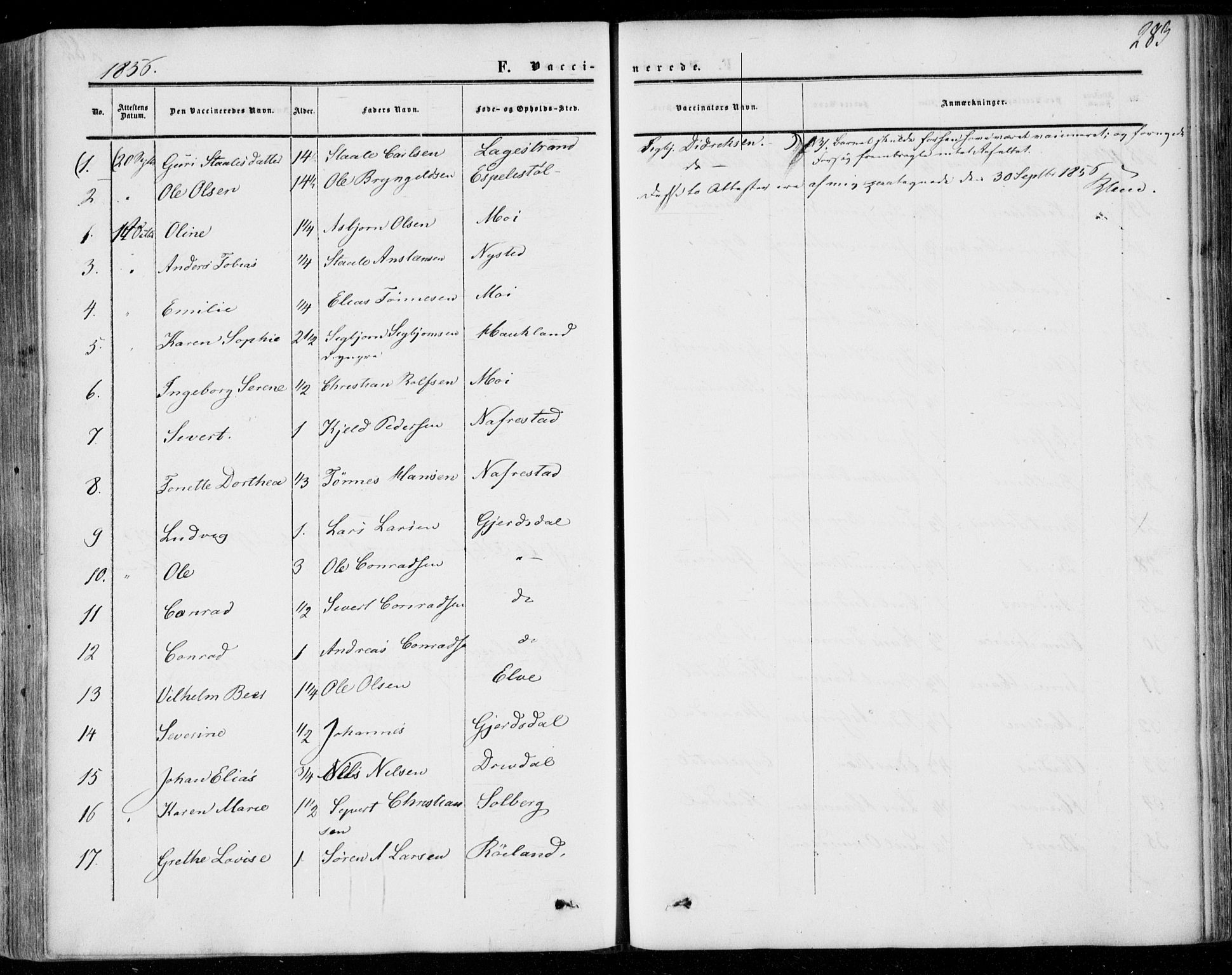 Lund sokneprestkontor, AV/SAST-A-101809/S06/L0009: Parish register (official) no. A 8, 1853-1877, p. 283