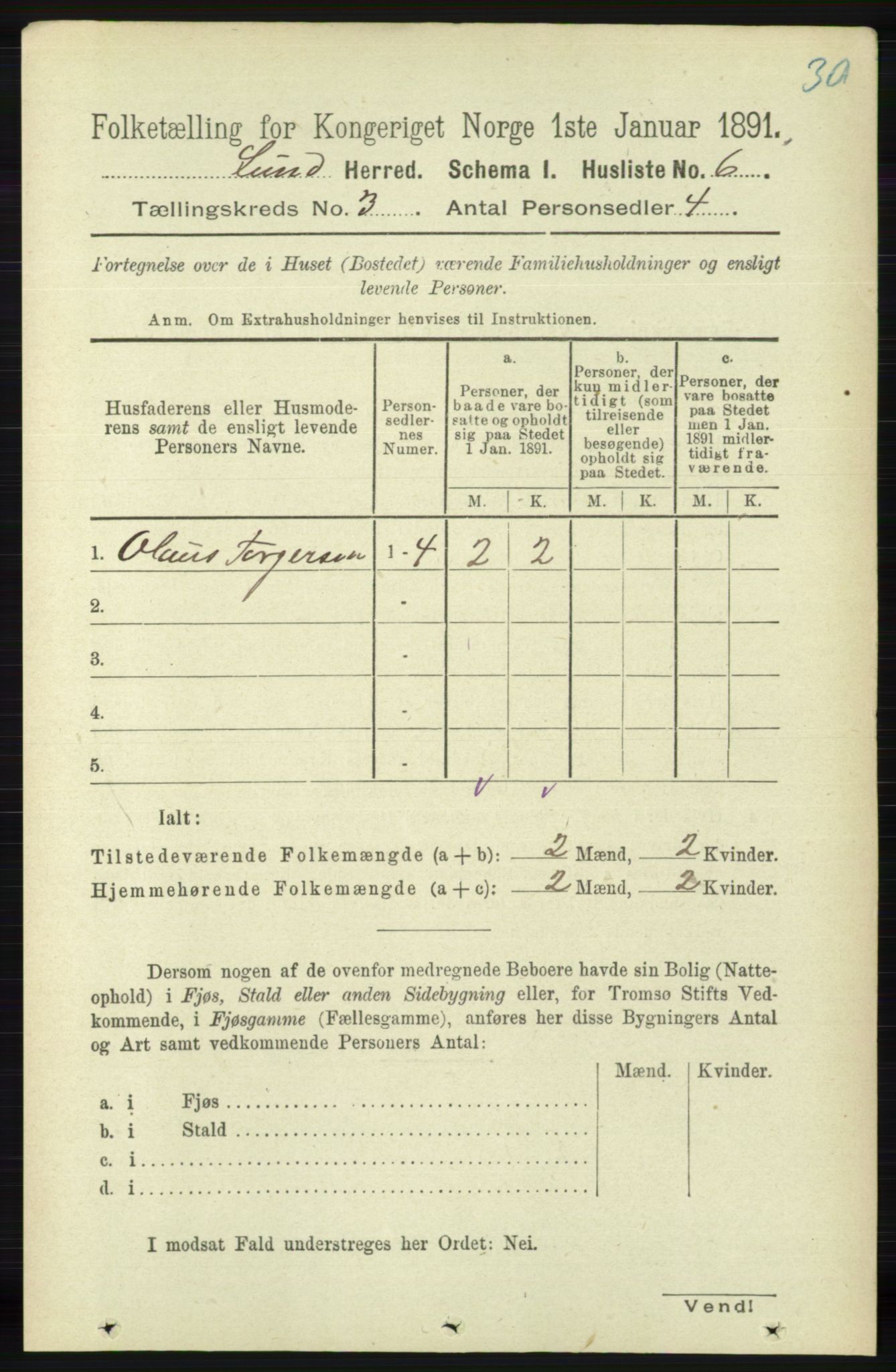 RA, 1891 census for 1112 Lund, 1891, p. 511