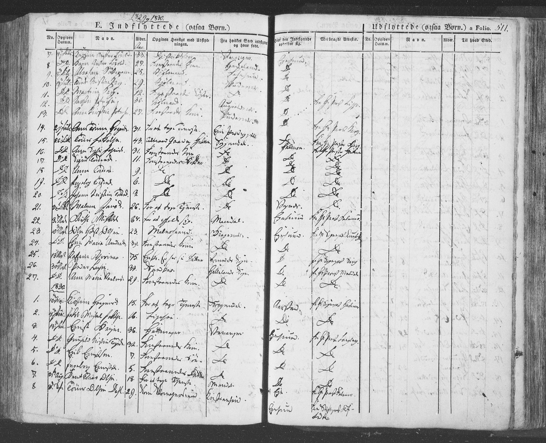 Eigersund sokneprestkontor, SAST/A-101807/S08/L0009: Parish register (official) no. A 9, 1827-1850, p. 511
