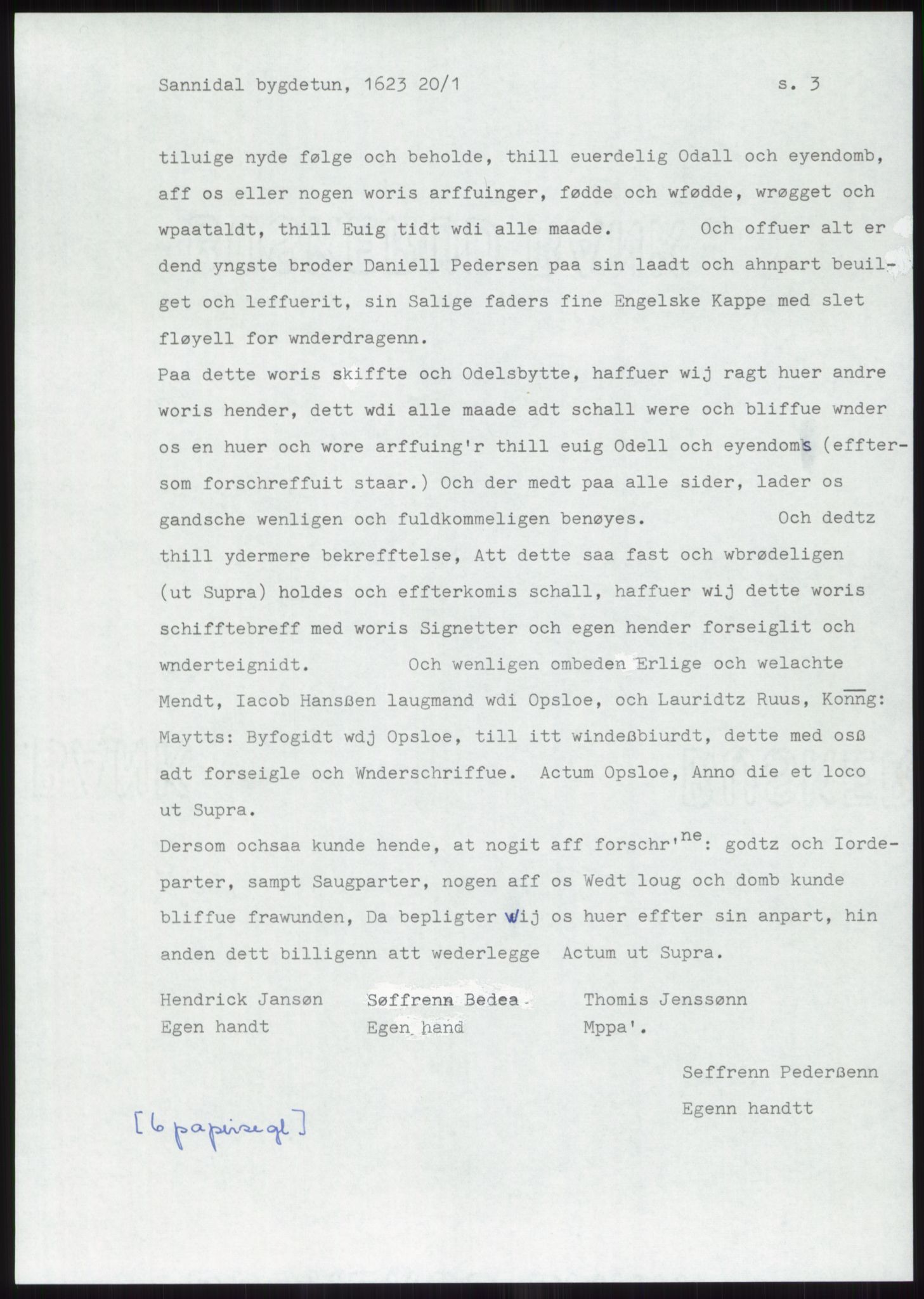 Samlinger til kildeutgivelse, Diplomavskriftsamlingen, AV/RA-EA-4053/H/Ha, p. 2874