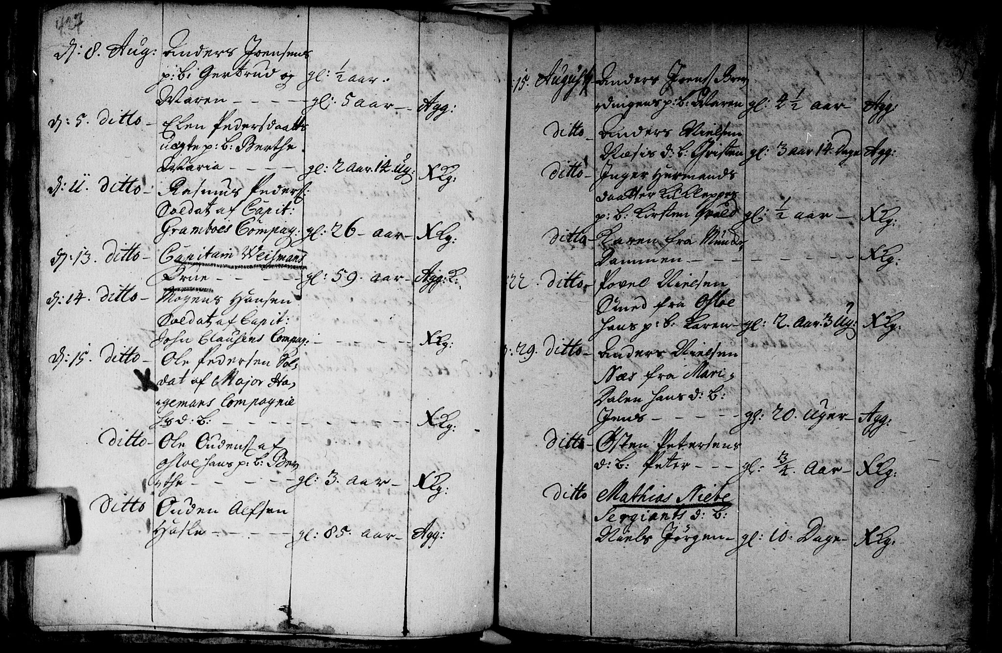 Aker prestekontor kirkebøker, AV/SAO-A-10861/F/L0002: Parish register (official) no. 2, 1714-1720, p. 427-428