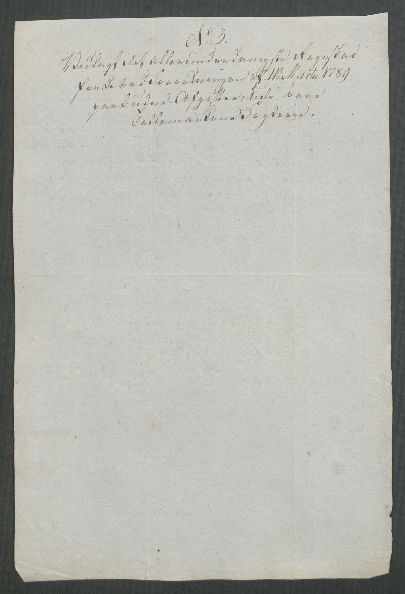 Rentekammeret inntil 1814, Reviderte regnskaper, Mindre regnskaper, AV/RA-EA-4068/Rf/Rfe/L0062: Øvre Romerike fogderi, Øvre Telemark fogderi, 1789, p. 343