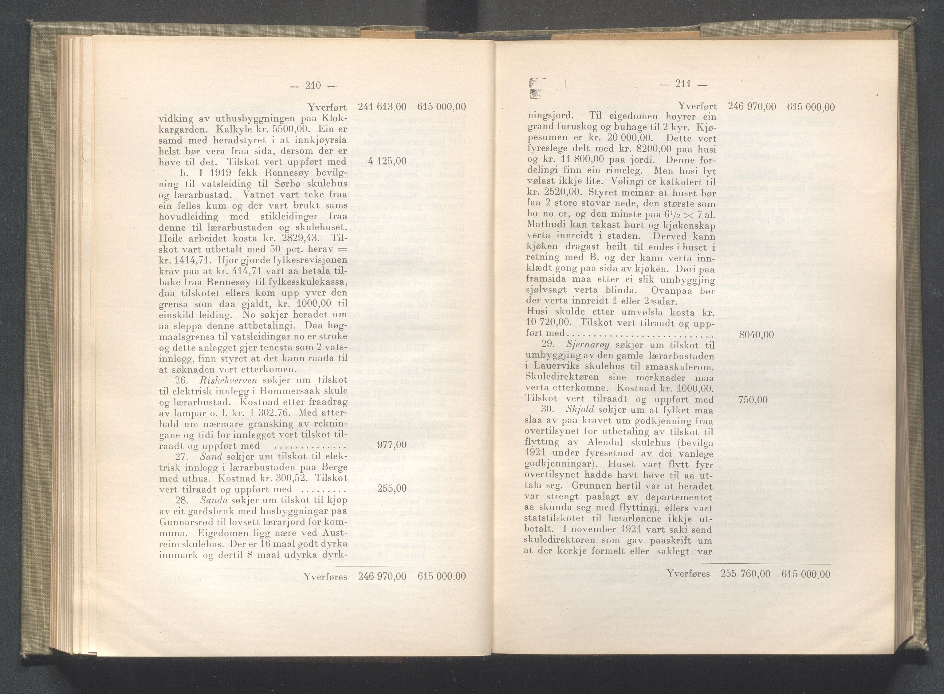 Rogaland fylkeskommune - Fylkesrådmannen , IKAR/A-900/A/Aa/Aaa/L0041: Møtebok , 1922, p. 210-211