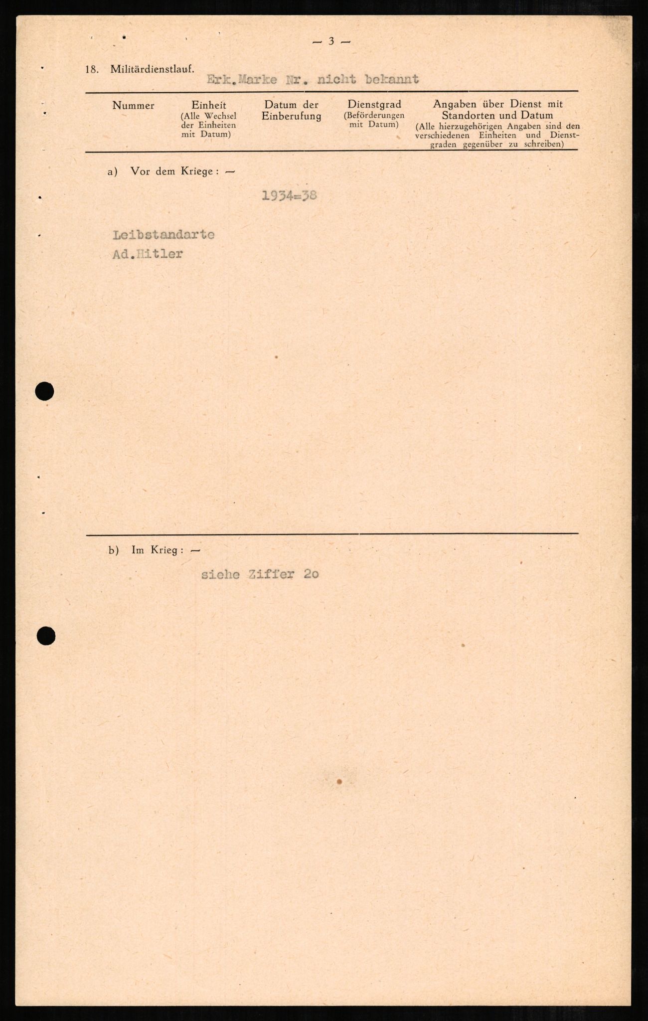 Forsvaret, Forsvarets overkommando II, RA/RAFA-3915/D/Db/L0003: CI Questionaires. Tyske okkupasjonsstyrker i Norge. Tyskere., 1945-1946, p. 137