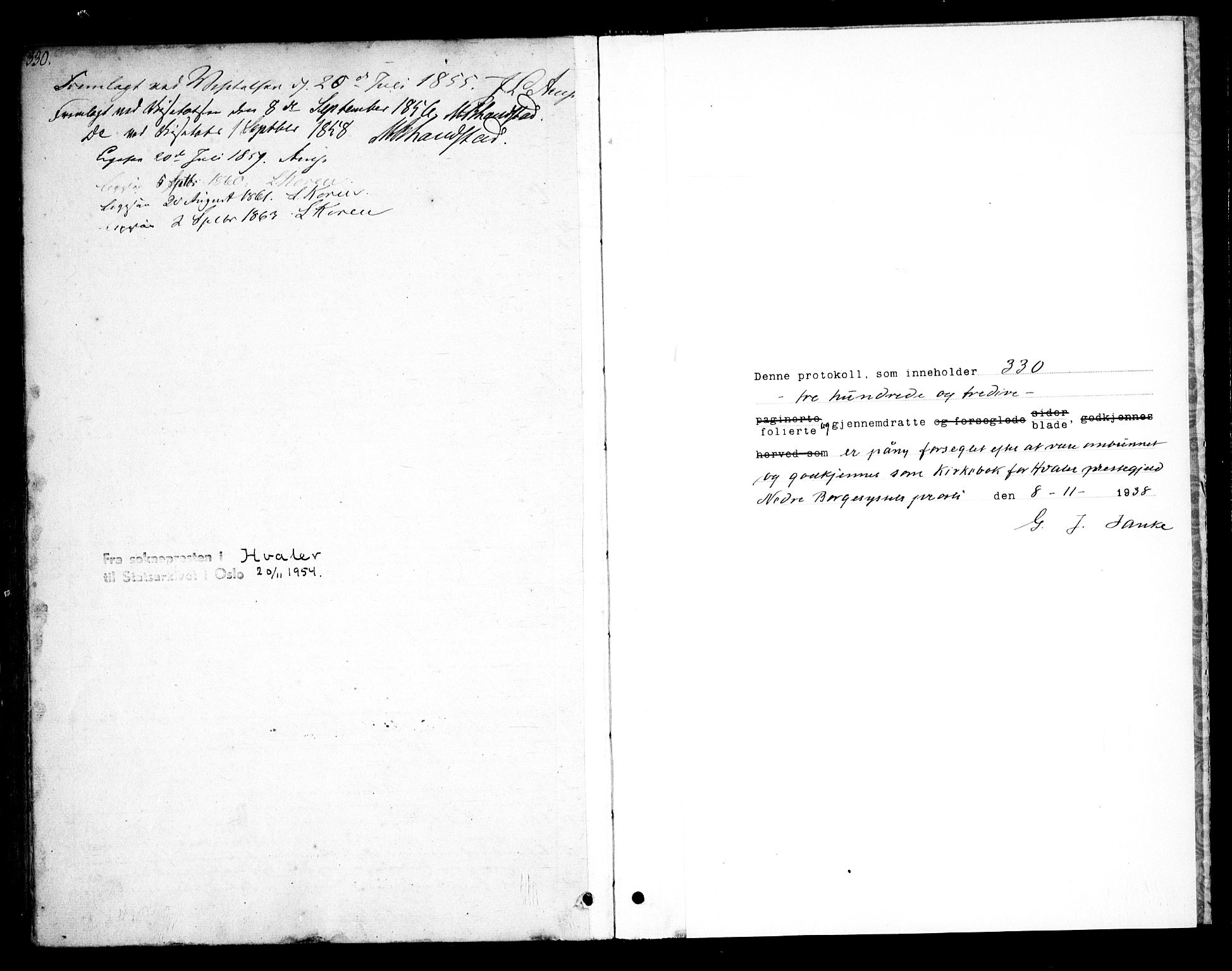 Hvaler prestekontor Kirkebøker, AV/SAO-A-2001/F/Fa/L0006: Parish register (official) no. I 6, 1846-1863