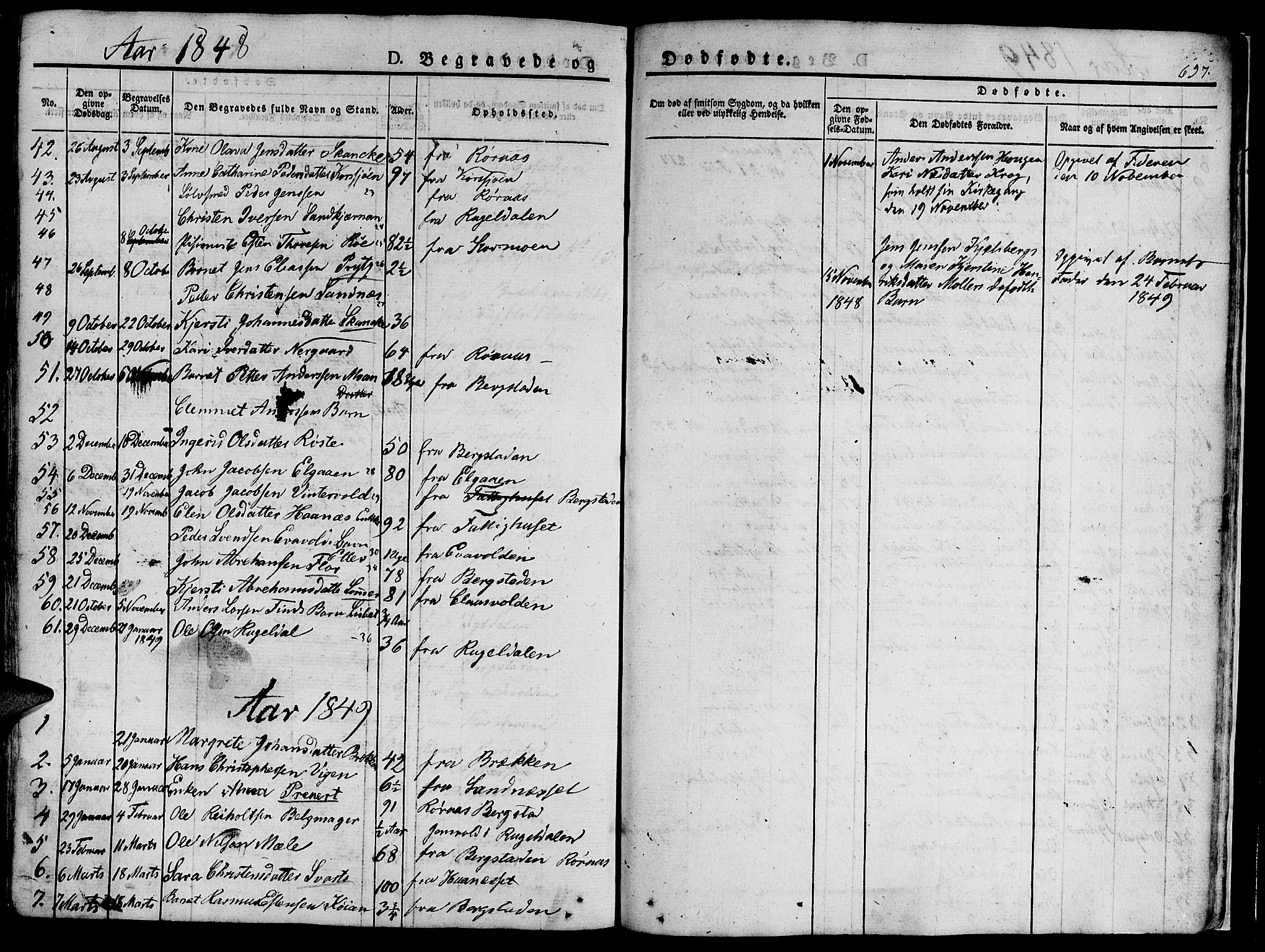 Ministerialprotokoller, klokkerbøker og fødselsregistre - Sør-Trøndelag, AV/SAT-A-1456/681/L0939: Parish register (copy) no. 681C03, 1829-1855, p. 657