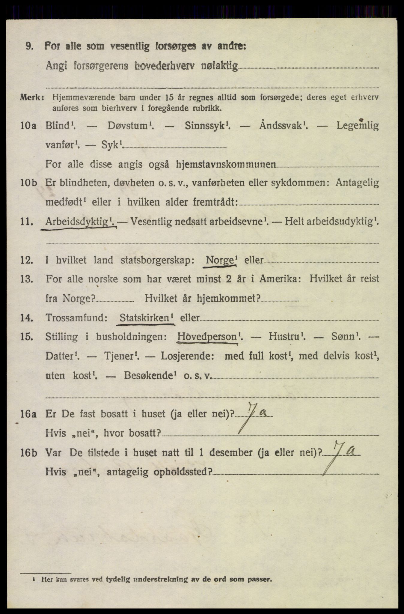 SAH, 1920 census for Trysil, 1920, p. 6234