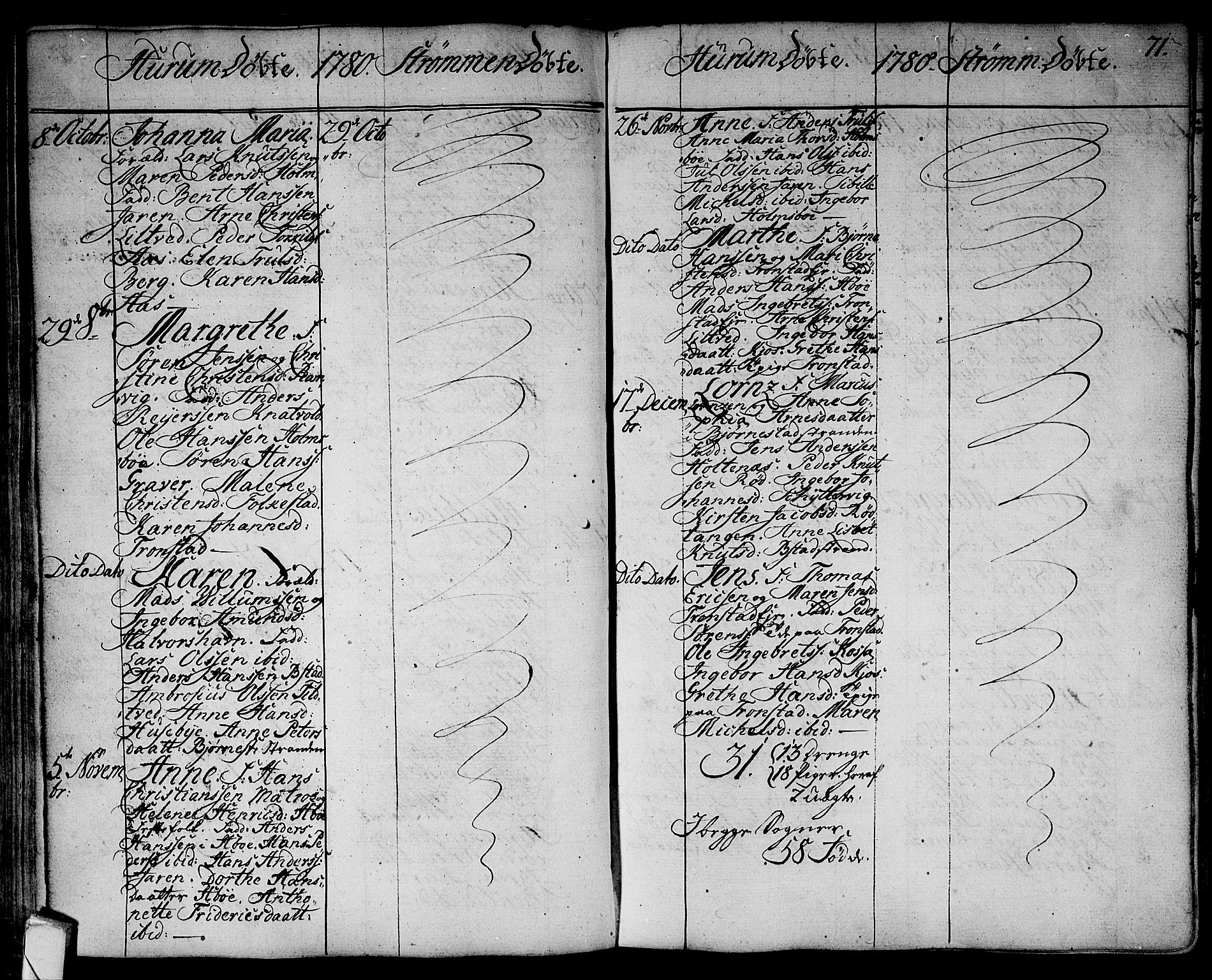 Hurum kirkebøker, AV/SAKO-A-229/F/Fa/L0007: Parish register (official) no. 7, 1771-1810, p. 71