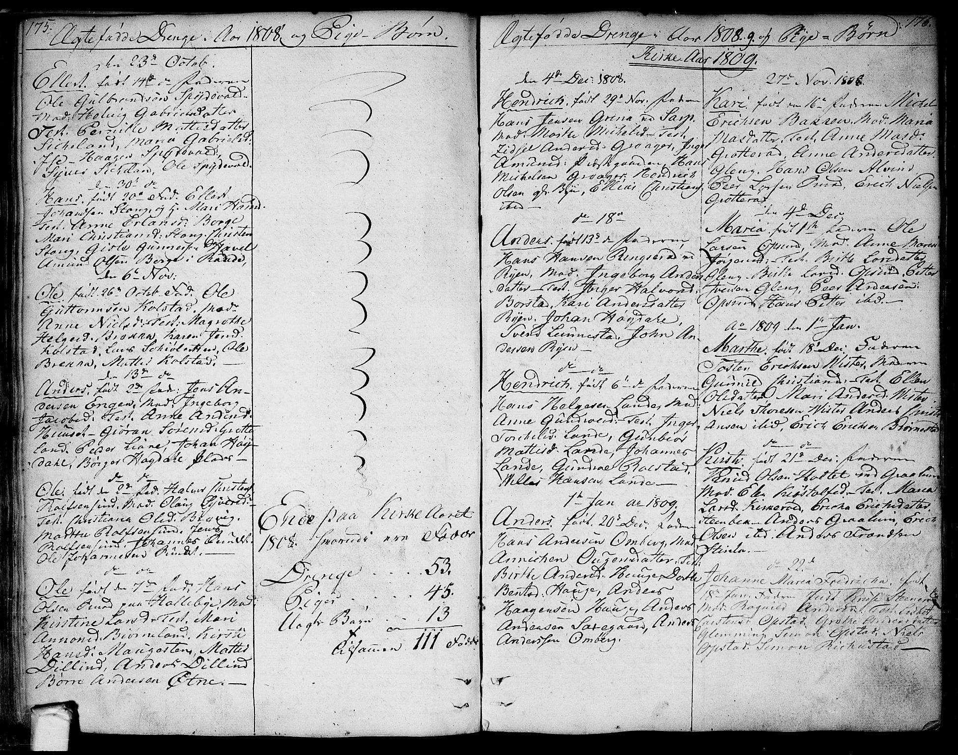 Tune prestekontor Kirkebøker, AV/SAO-A-2007/F/Fa/L0004: Parish register (official) no. 4, 1797-1815, p. 175-176