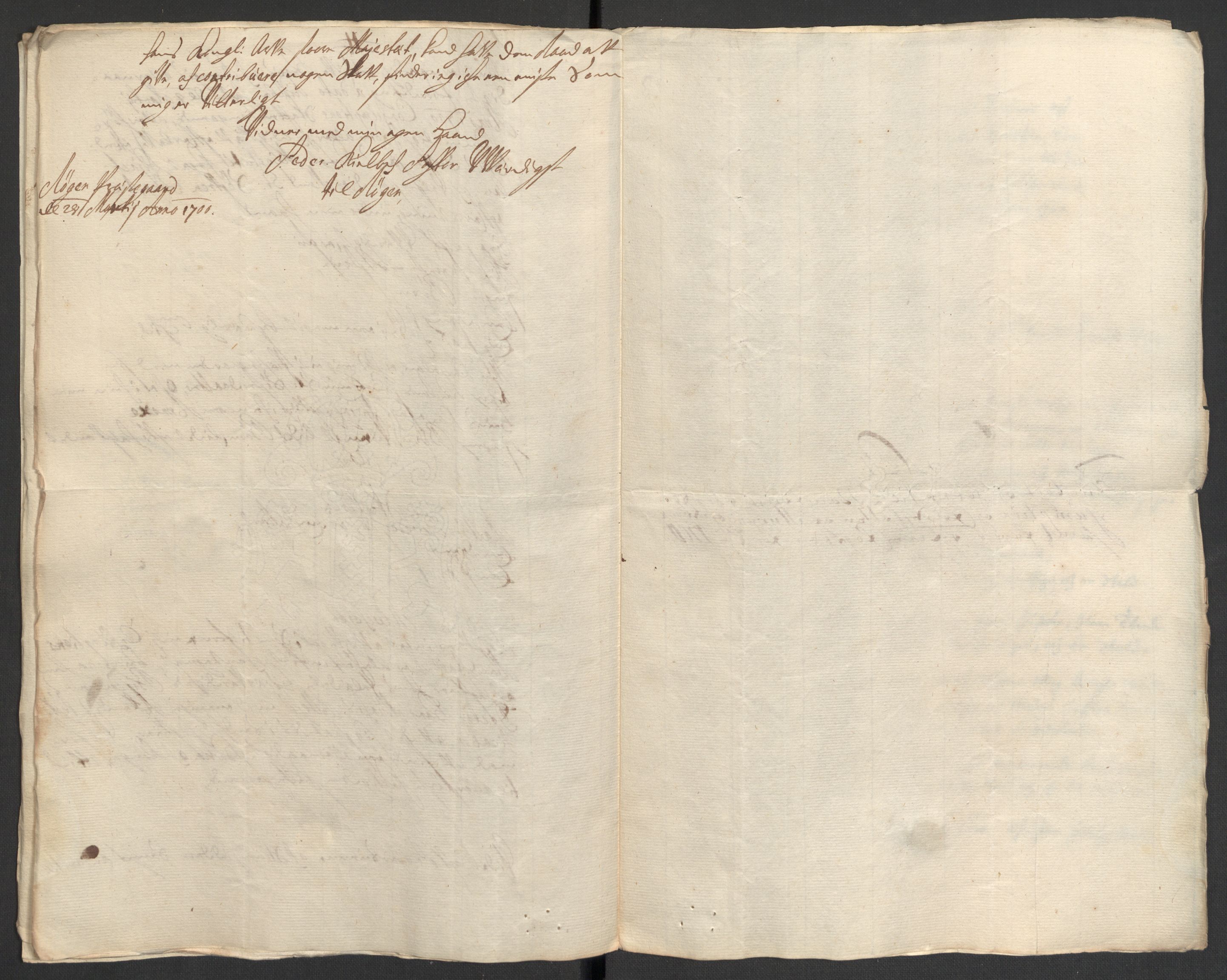 Rentekammeret inntil 1814, Reviderte regnskaper, Fogderegnskap, AV/RA-EA-4092/R30/L1697: Fogderegnskap Hurum, Røyken, Eiker og Lier, 1700-1701, p. 173