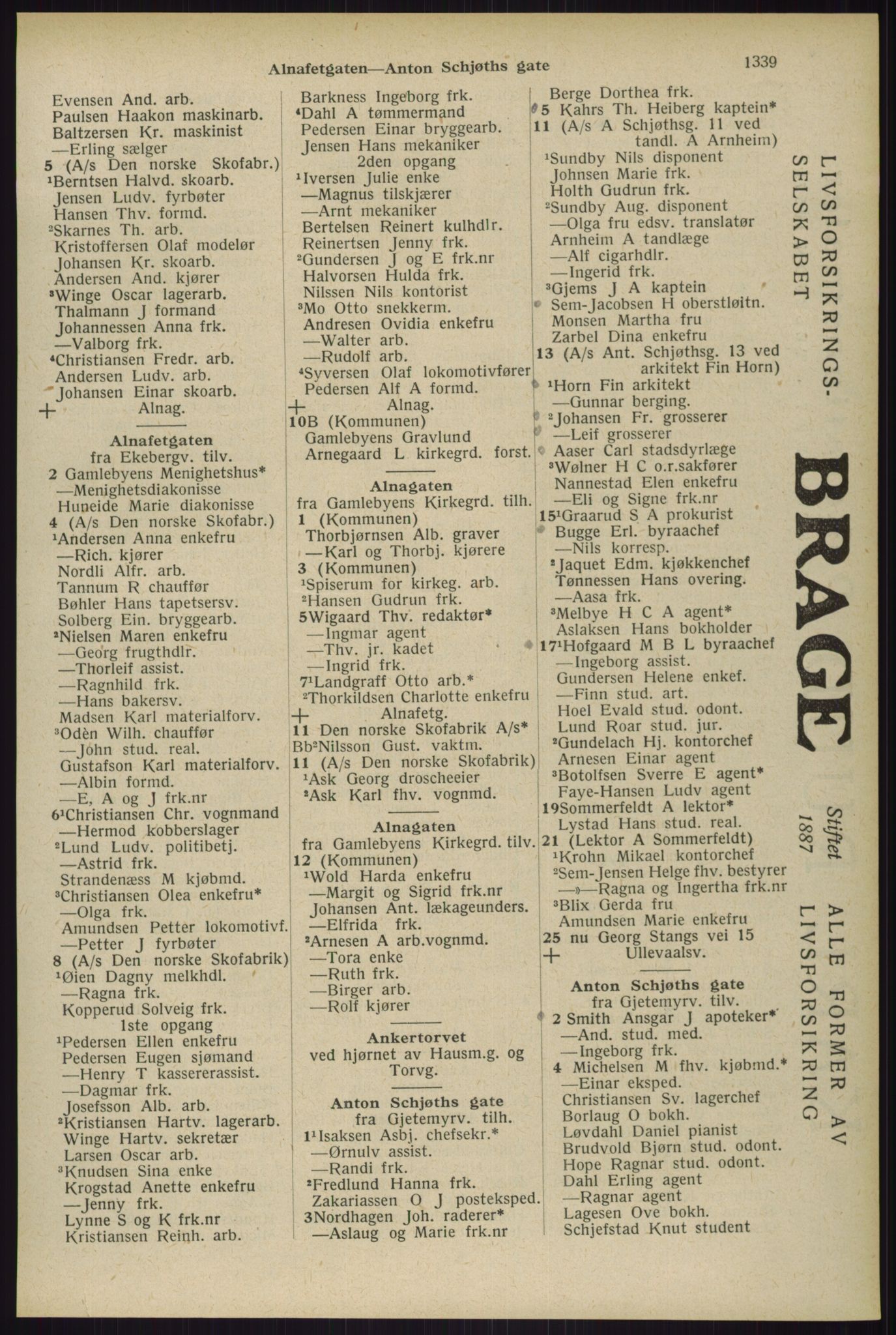 Kristiania/Oslo adressebok, PUBL/-, 1929, p. 1339