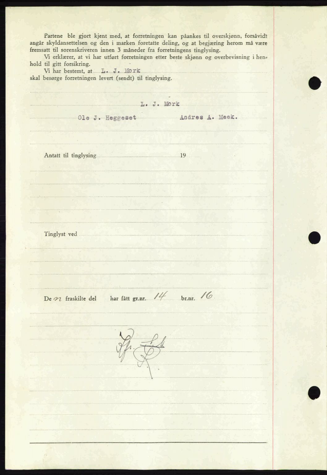 Nordmøre sorenskriveri, AV/SAT-A-4132/1/2/2Ca: Mortgage book no. A92, 1942-1942, Diary no: : 1382/1942