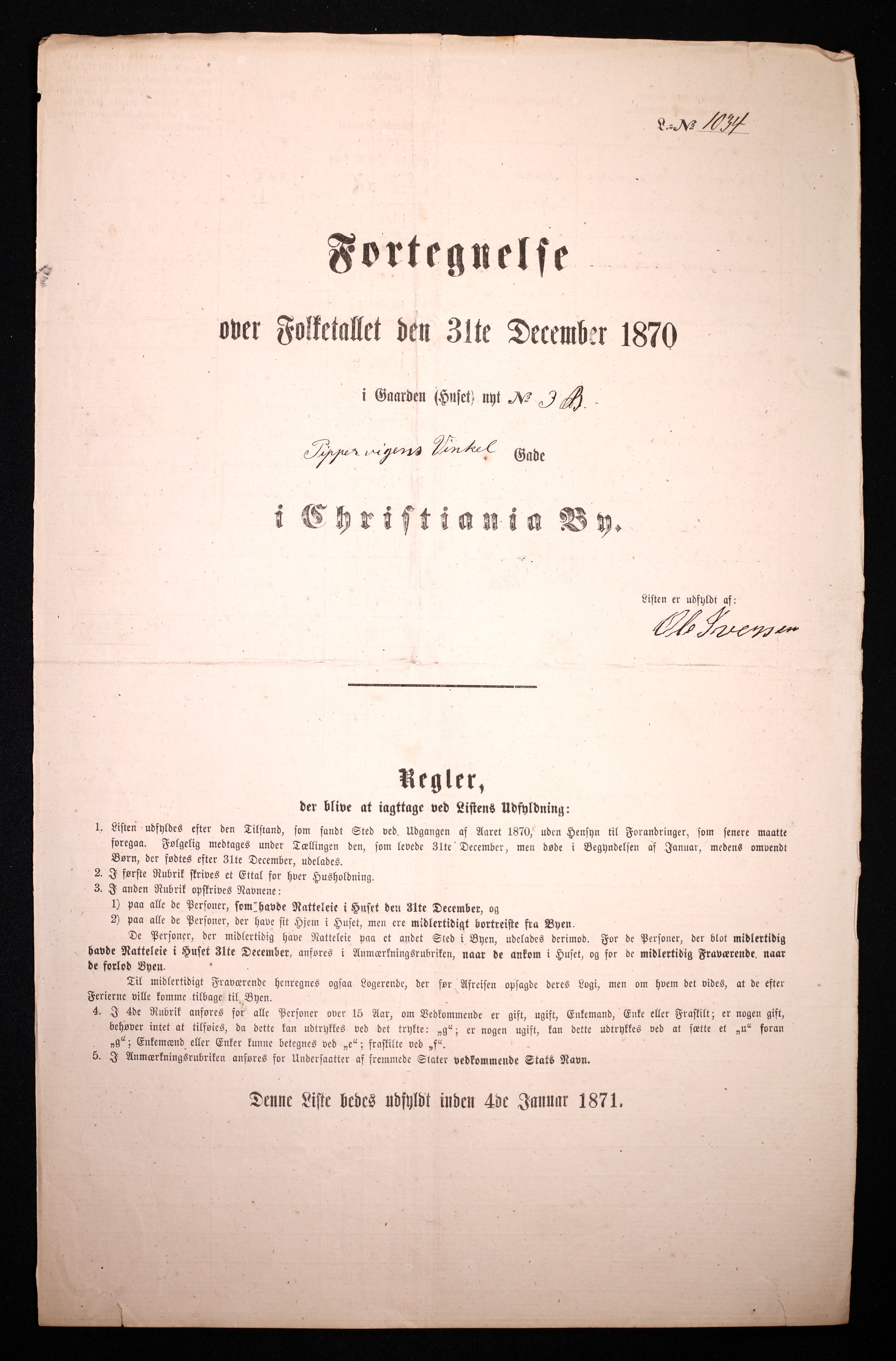 RA, 1870 census for 0301 Kristiania, 1870, p. 4564