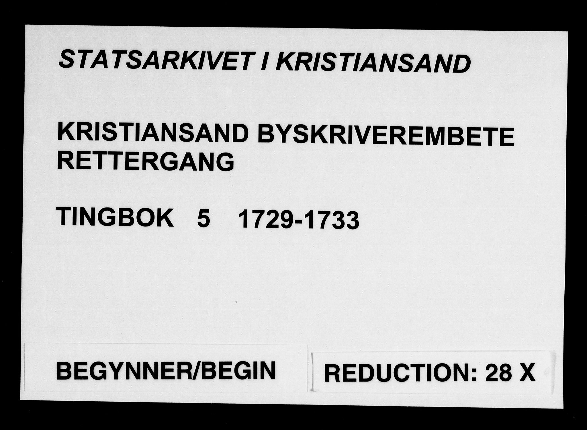 Kristiansand byrett, AV/SAK-1223-0001/F/Fa/L0007: Bytingsprotokoll nr. 6, 1733-1736