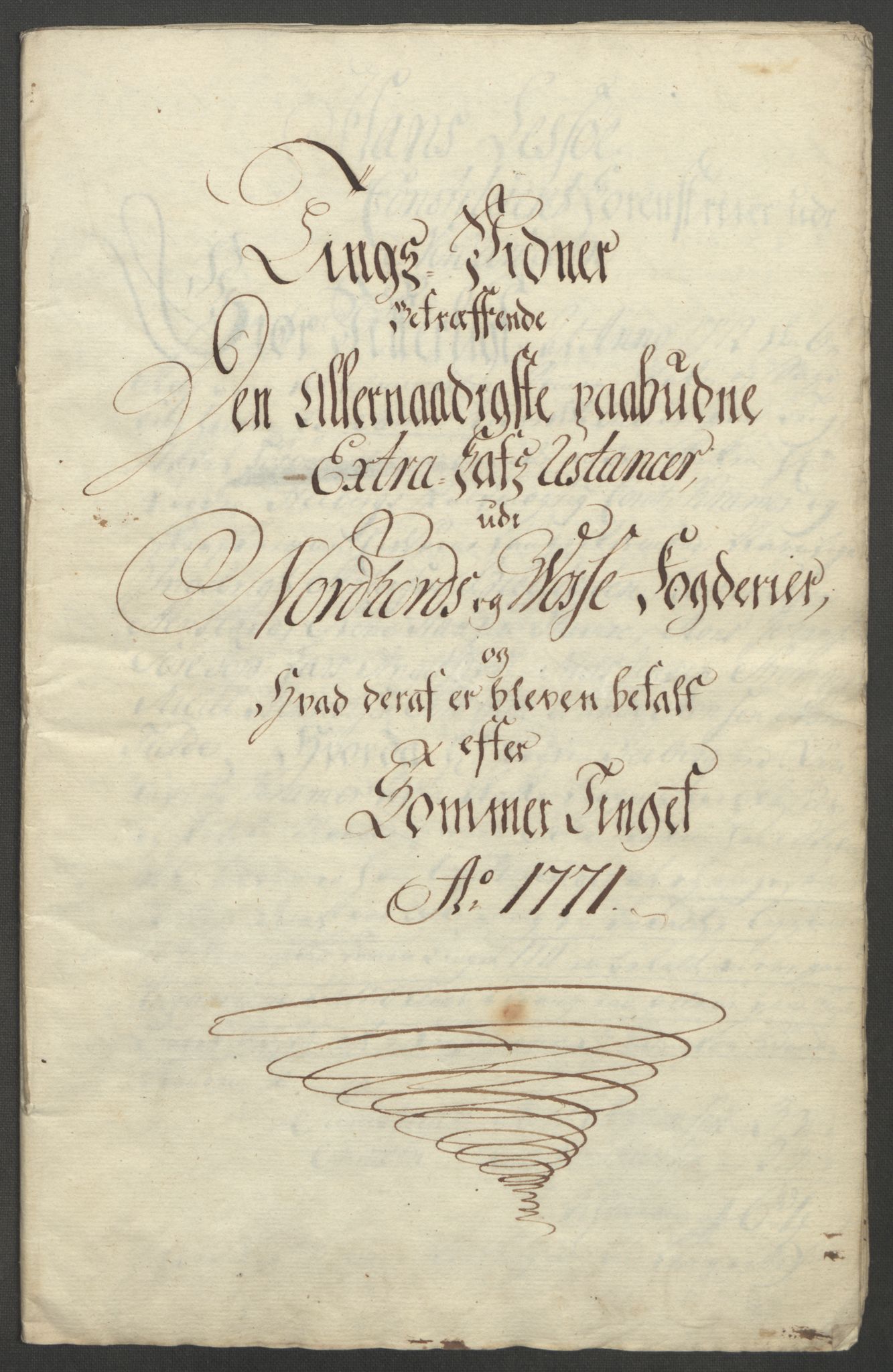 Rentekammeret inntil 1814, Reviderte regnskaper, Fogderegnskap, RA/EA-4092/R51/L3303: Ekstraskatten Nordhordland og Voss, 1762-1772, p. 616