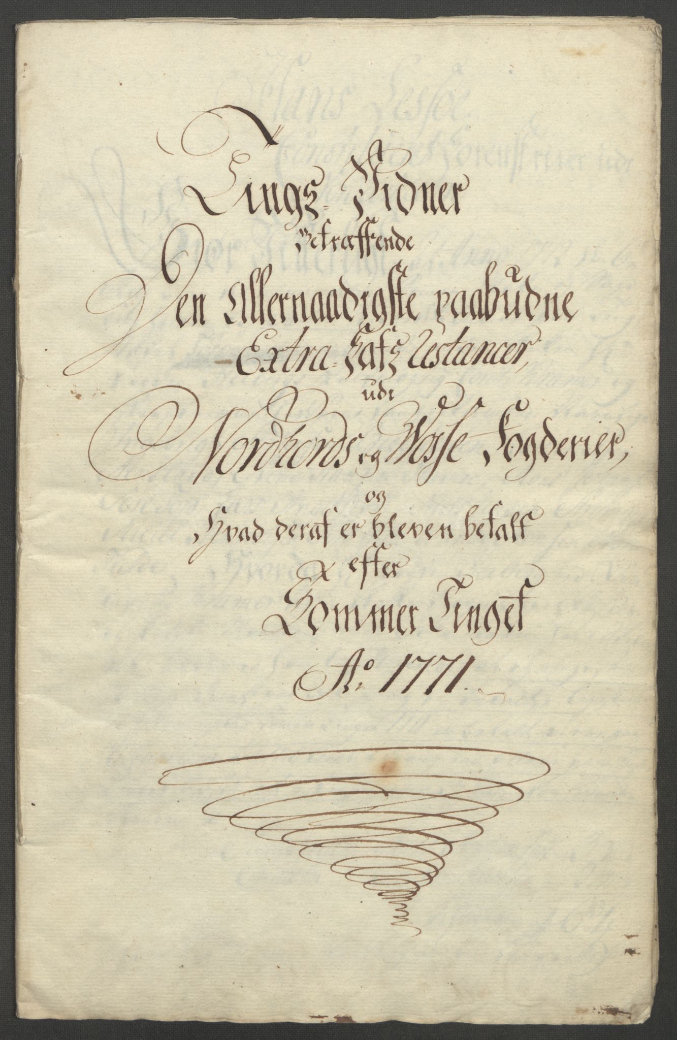 Rentekammeret inntil 1814, Reviderte regnskaper, Fogderegnskap, AV/RA-EA-4092/R51/L3303: Ekstraskatten Nordhordland og Voss, 1762-1772, p. 616