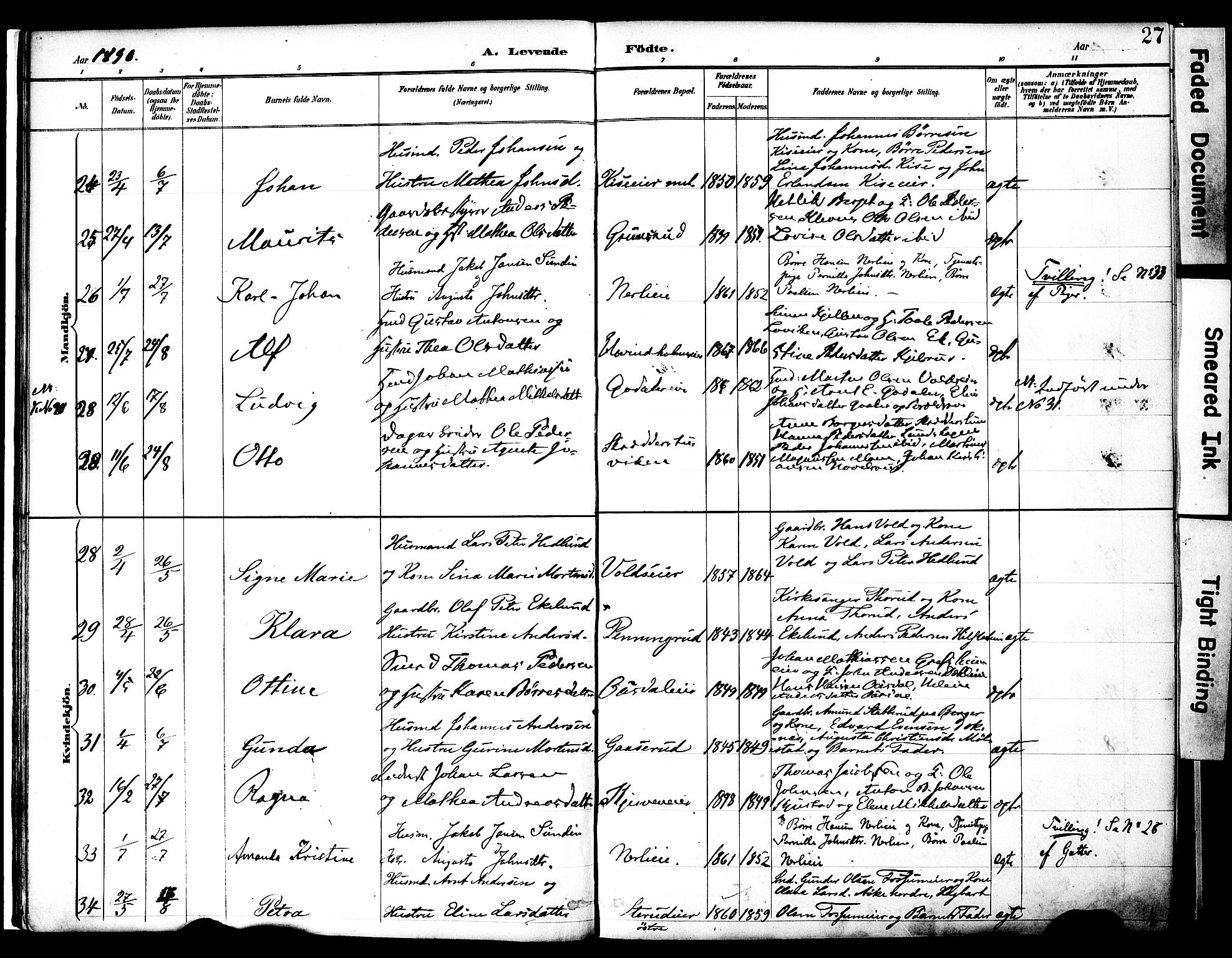 Nes prestekontor, Hedmark, SAH/PREST-020/K/Ka/L0009: Parish register (official) no. 9, 1887-1905, p. 27