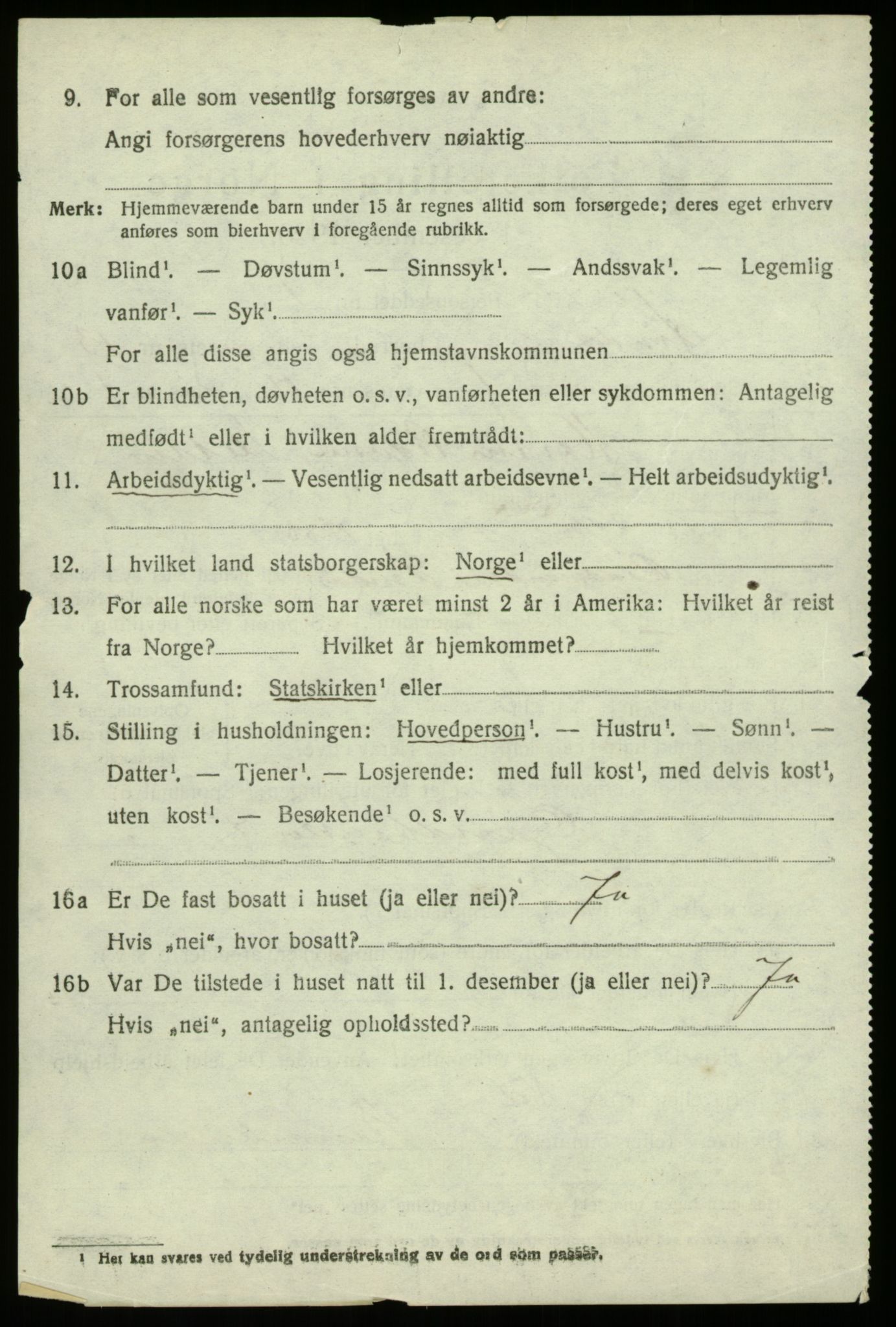 SAB, 1920 census for Lindås, 1920, p. 6306