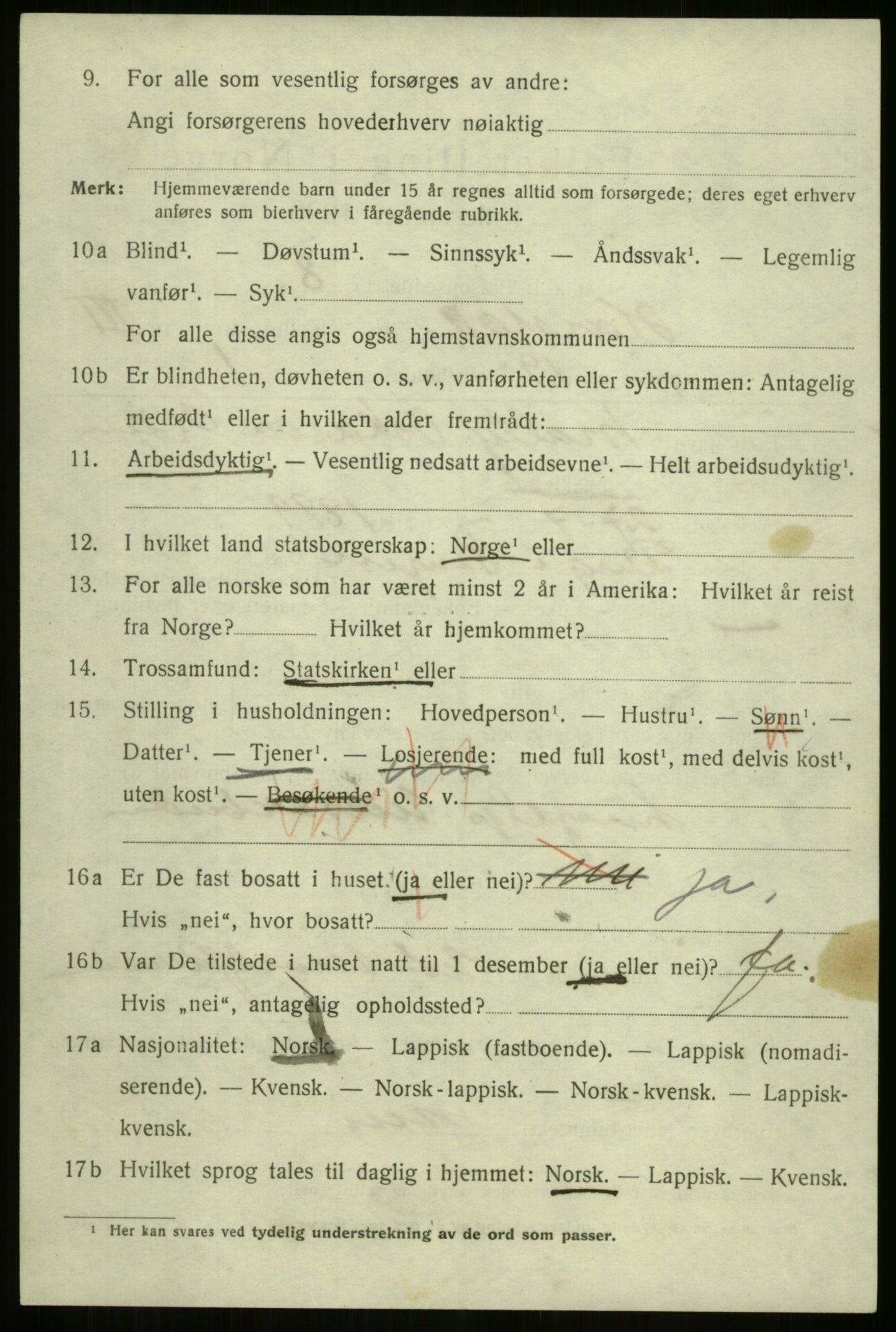 SATØ, 1920 census for Harstad, 1920, p. 4495