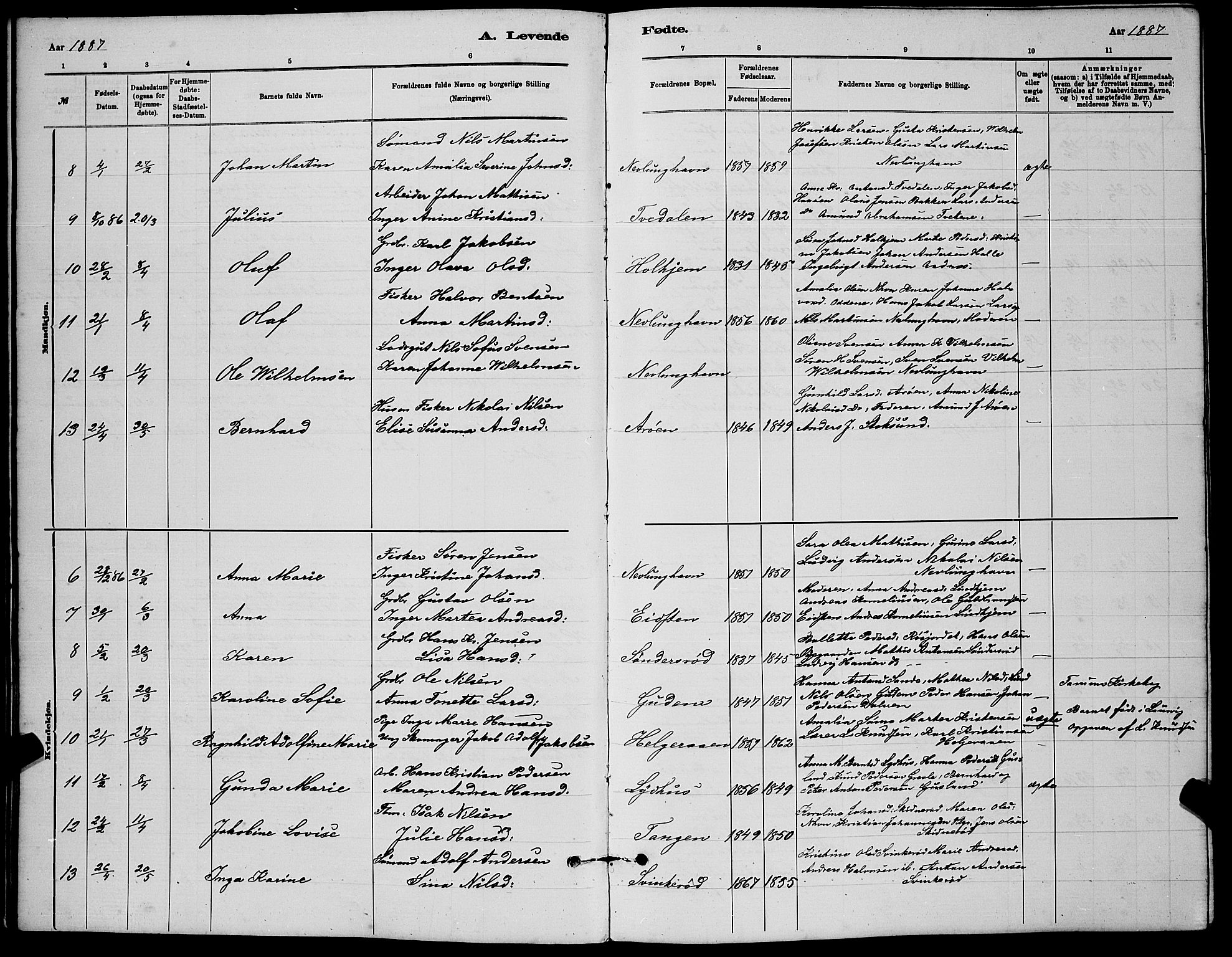 Brunlanes kirkebøker, AV/SAKO-A-342/G/Gb/L0002: Parish register (copy) no. II 2, 1878-1902