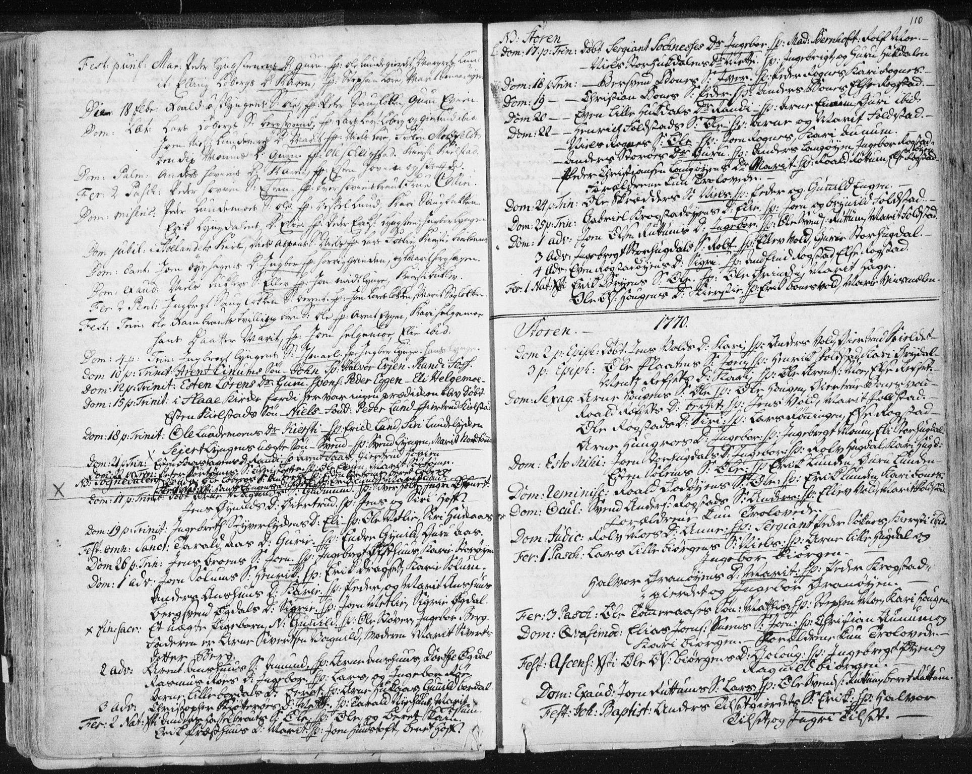Ministerialprotokoller, klokkerbøker og fødselsregistre - Sør-Trøndelag, SAT/A-1456/687/L0991: Parish register (official) no. 687A02, 1747-1790, p. 110