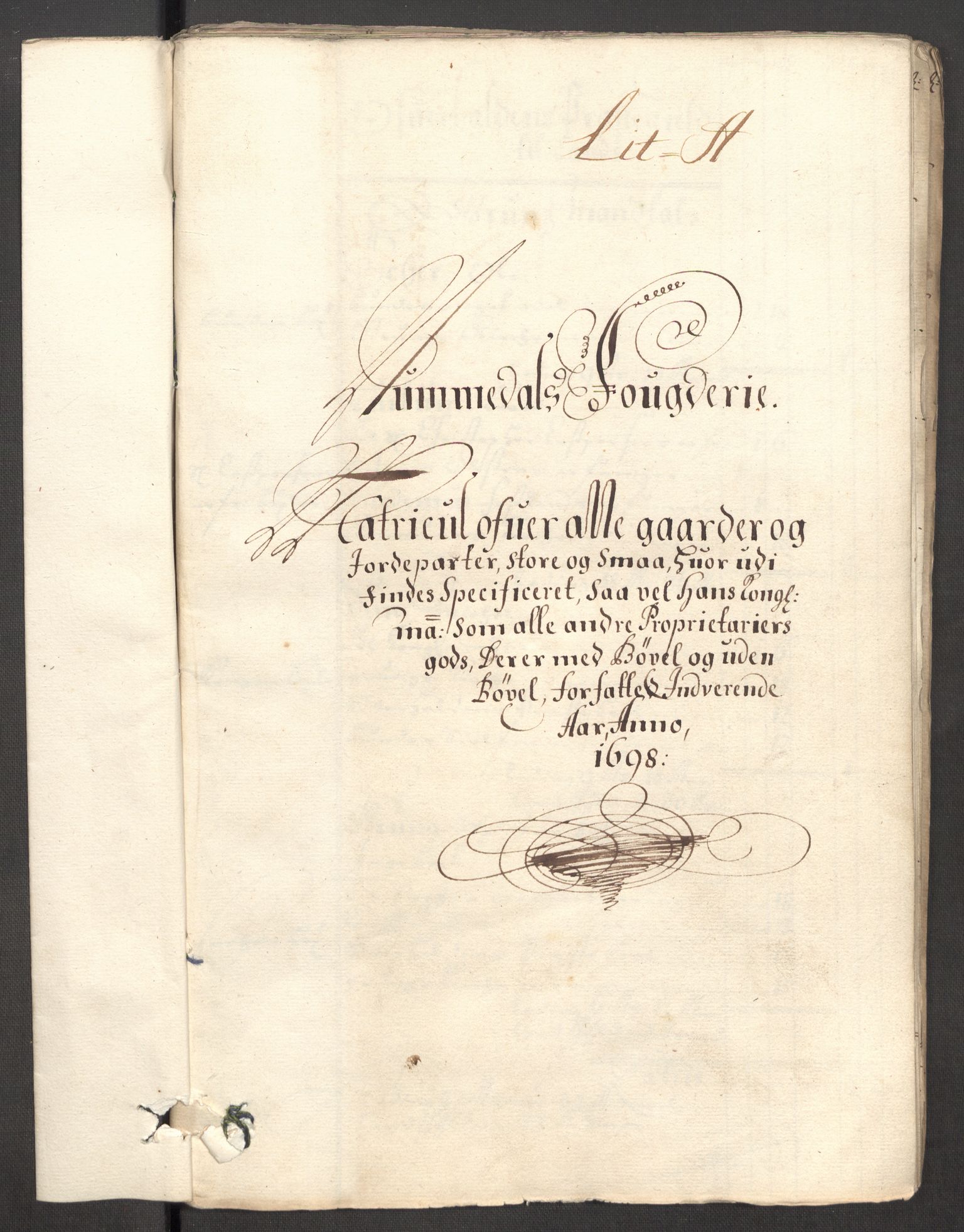 Rentekammeret inntil 1814, Reviderte regnskaper, Fogderegnskap, RA/EA-4092/R64/L4425: Fogderegnskap Namdal, 1696-1698, p. 316