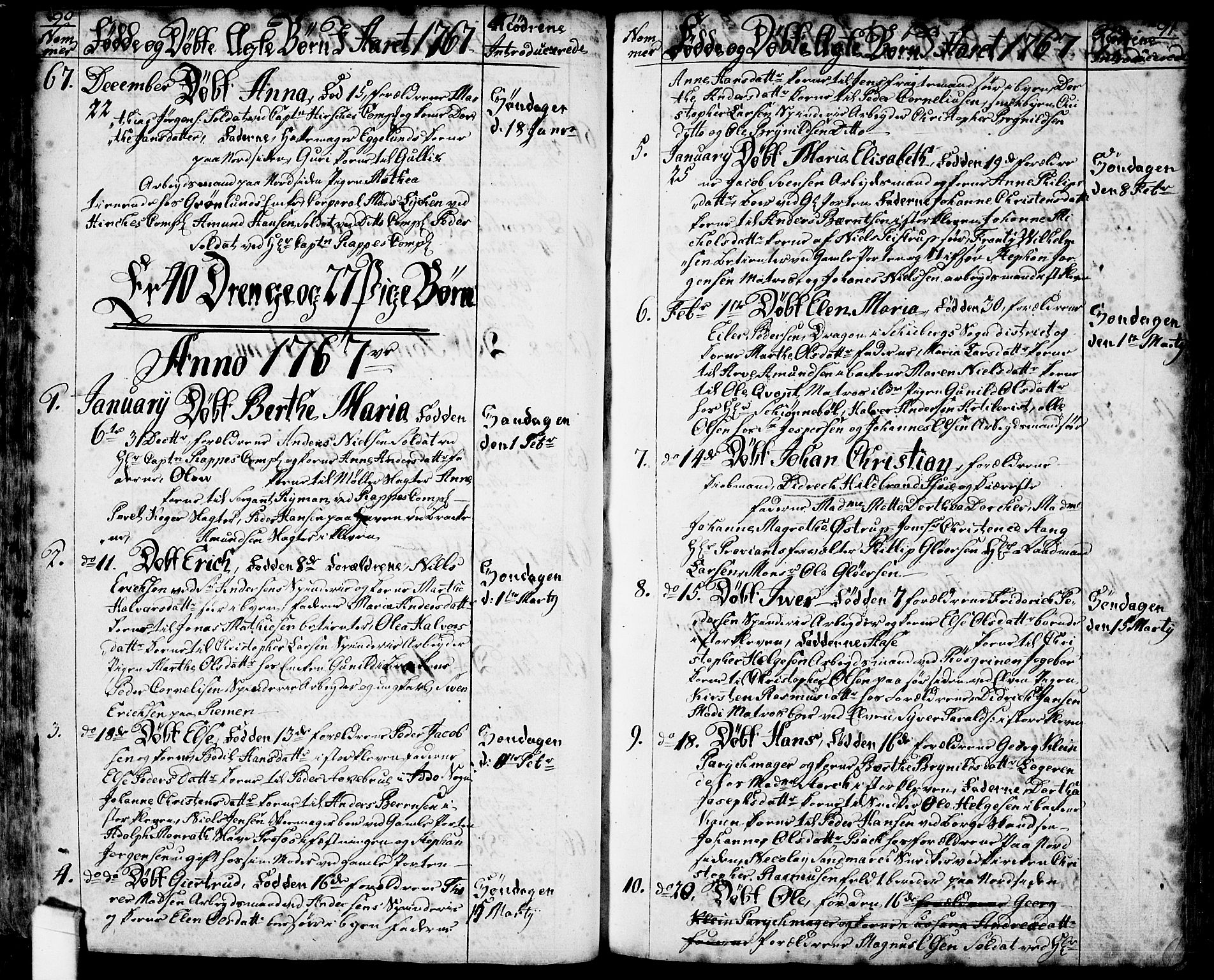 Halden prestekontor Kirkebøker, SAO/A-10909/F/Fa/L0001: Parish register (official) no. I 1, 1758-1791, p. 90-91