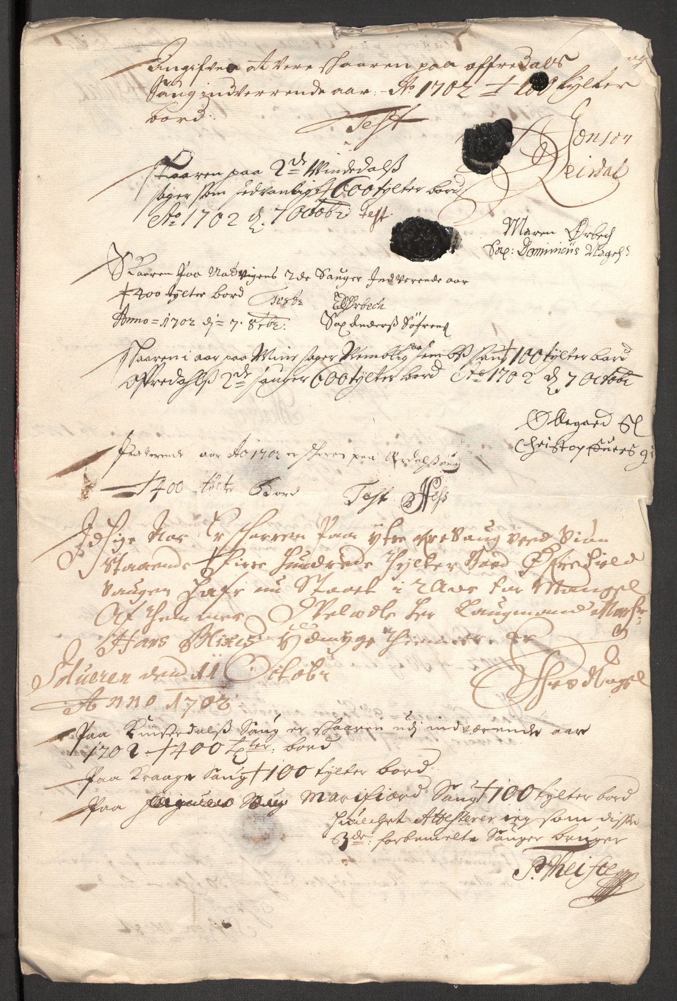 Rentekammeret inntil 1814, Reviderte regnskaper, Fogderegnskap, AV/RA-EA-4092/R52/L3312: Fogderegnskap Sogn, 1702, p. 126