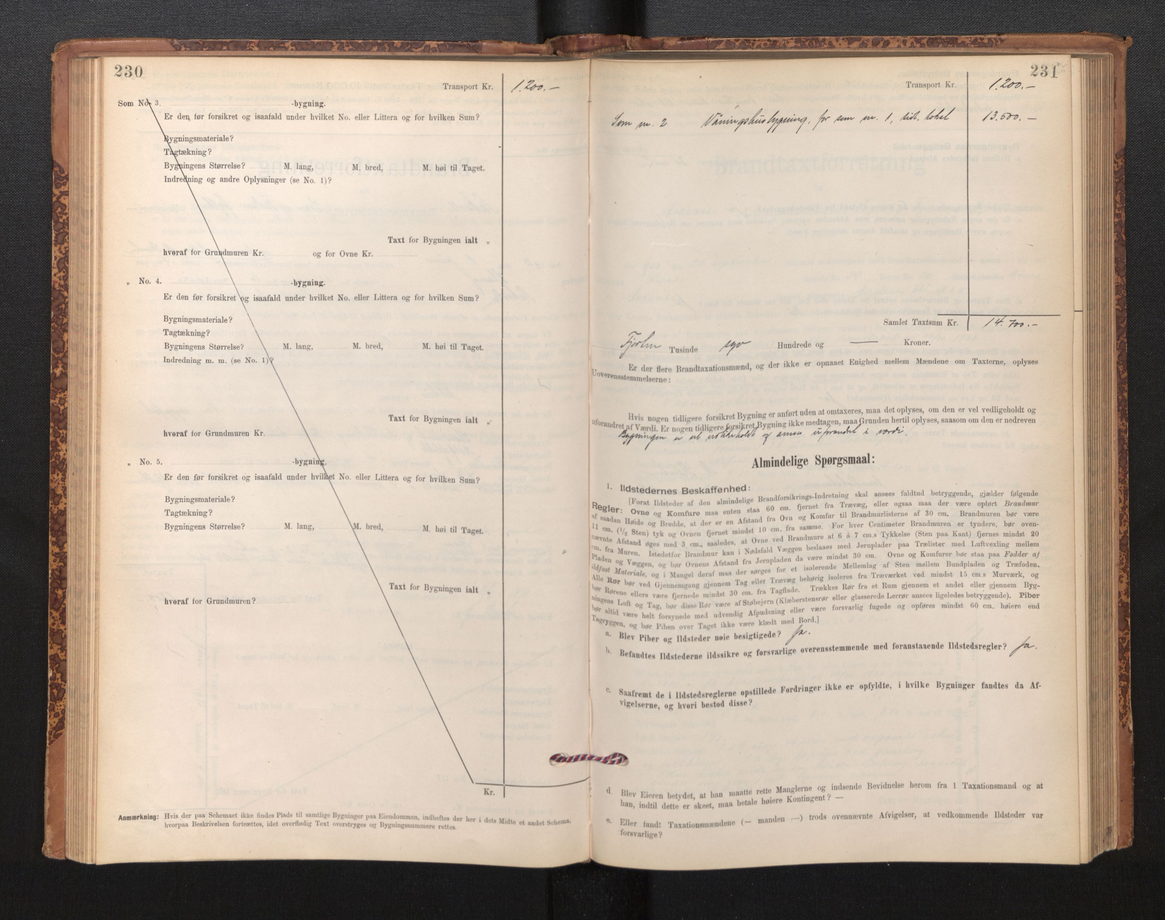 Lensmannen i Askvoll, AV/SAB-A-26301/0012/L0004: Branntakstprotokoll, skjematakst og liste over branntakstmenn, 1895-1932, p. 230-231