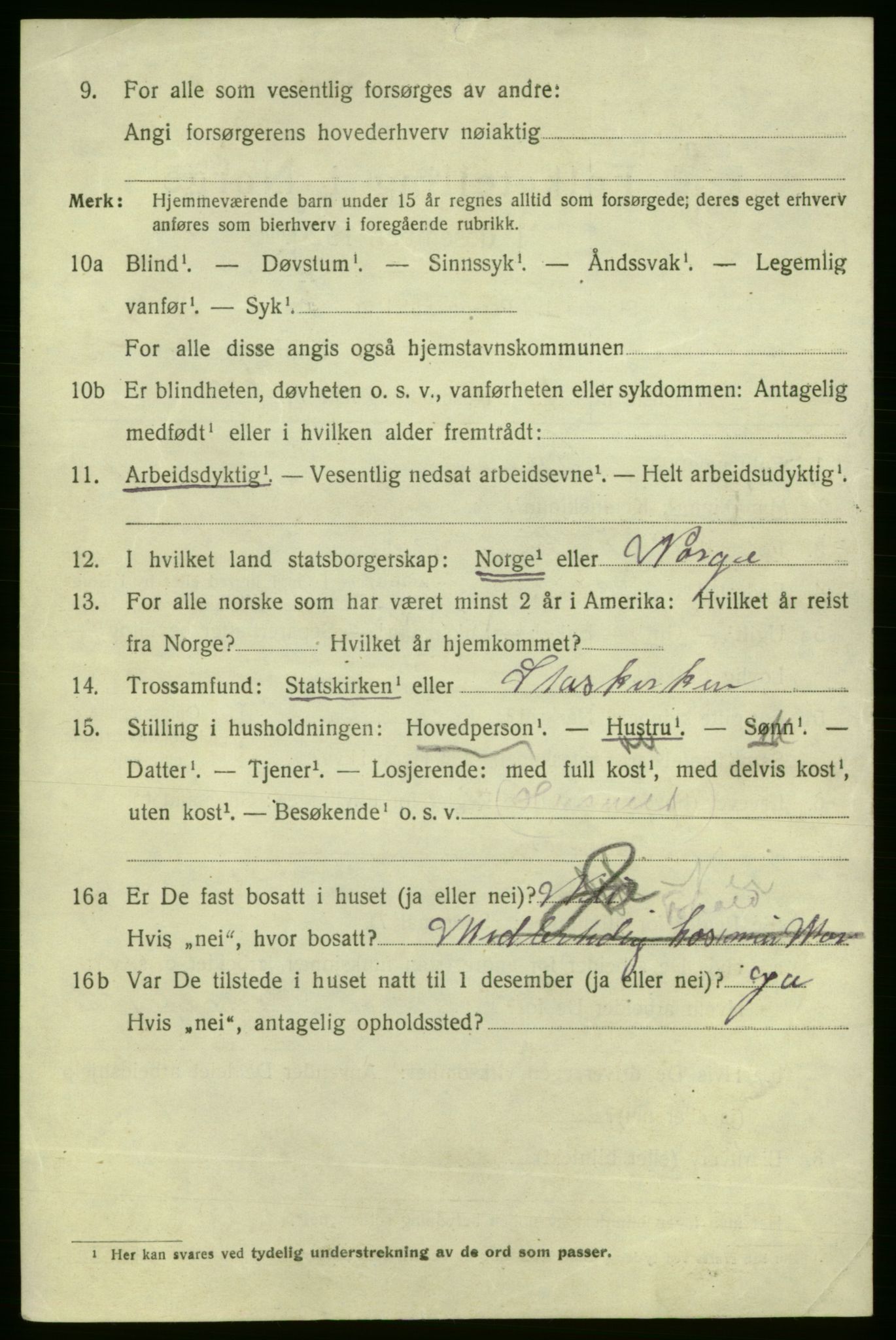 SAO, 1920 census for Fredrikshald, 1920, p. 9483