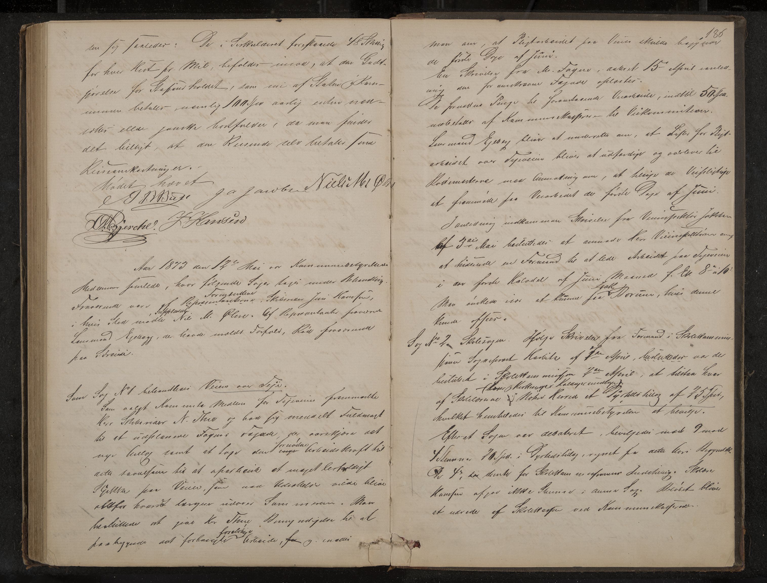 Nøtterøy formannskap og sentraladministrasjon, IKAK/0722021-1/A/Aa/L0002: Møtebok, 1862-1873, p. 186